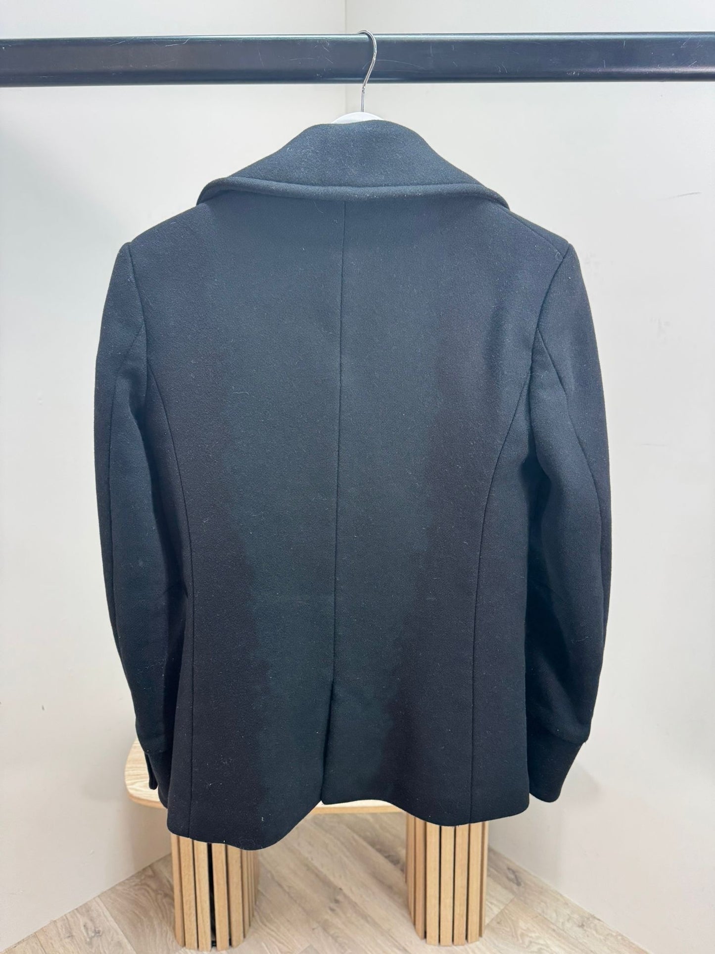 Balmain x H&M Black Gold Button Blazer Wool Jacket – EU 32