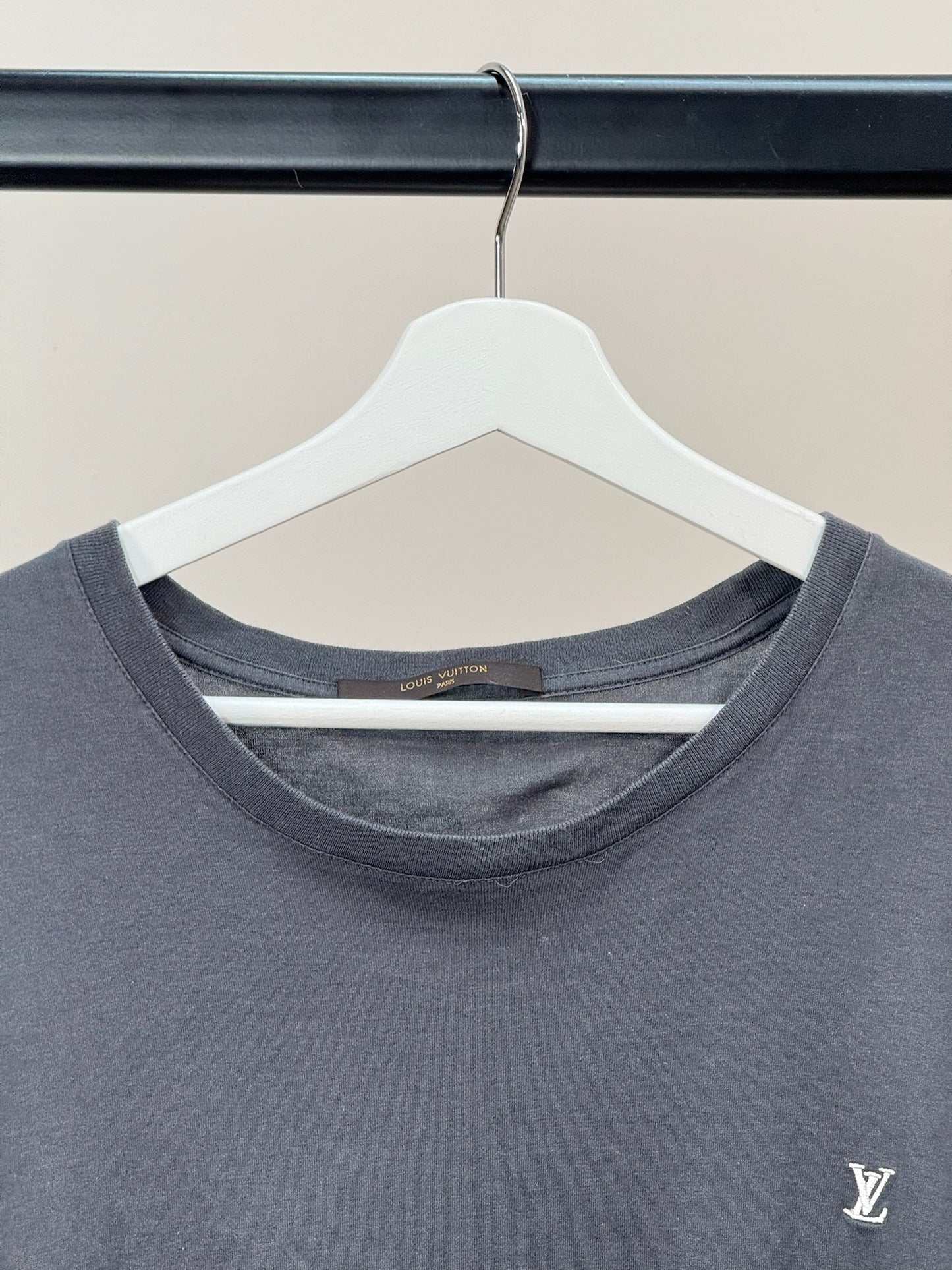 Louis Vuitton Grey Old School LV Logo T-Shirt - 4XL