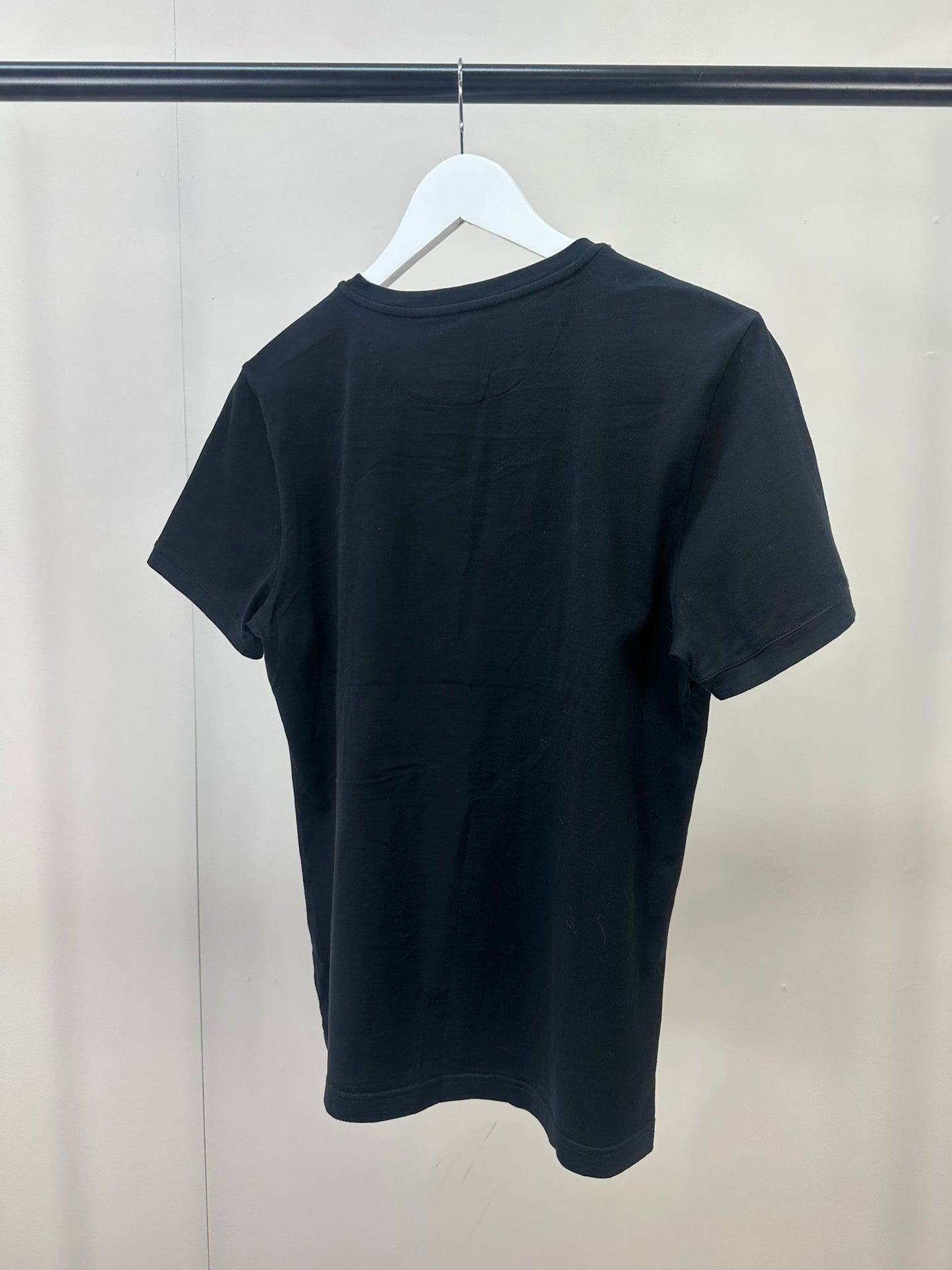 Fendi Black Yellow Logo T-Shirt - Small