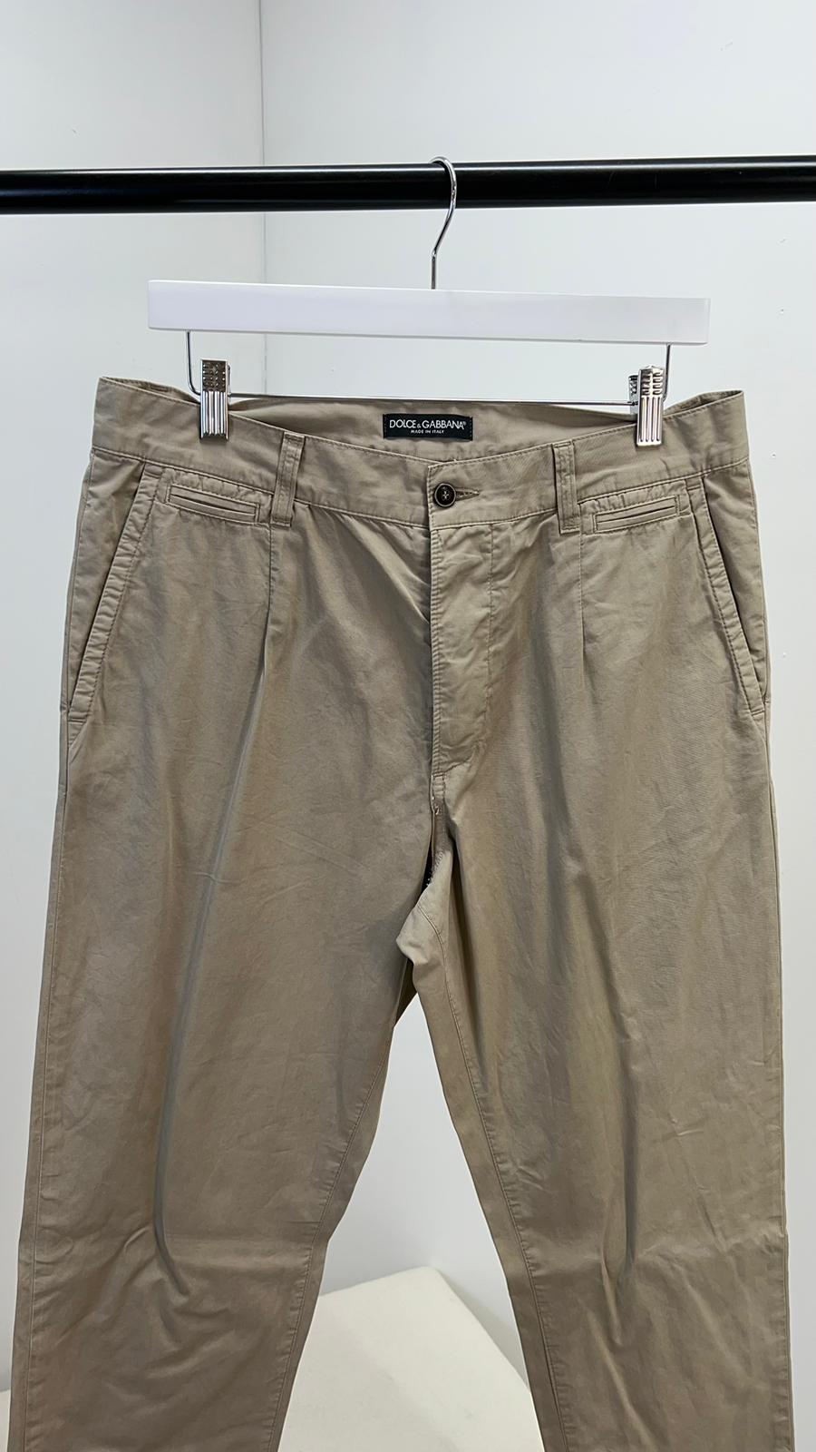 Dolce & Gabanna Beige Straight Leg Chino Trousers DRC(46/S-M)