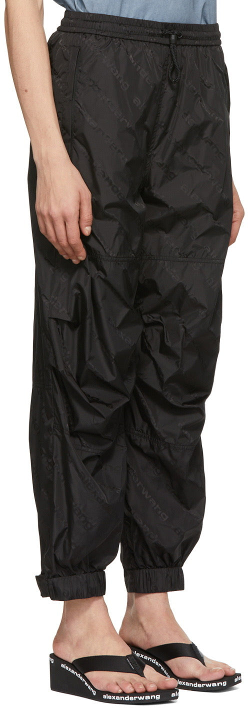 Alexander Wang Blue Logo Multi Logo Nylon Trousers – Medium