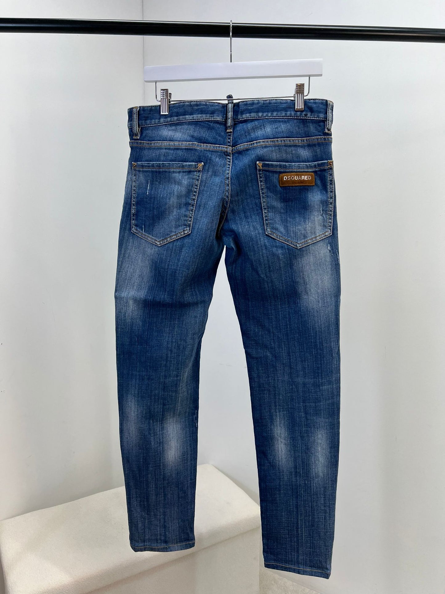 Dsquared2 Blue Denim Brown Label Jeans (L48)