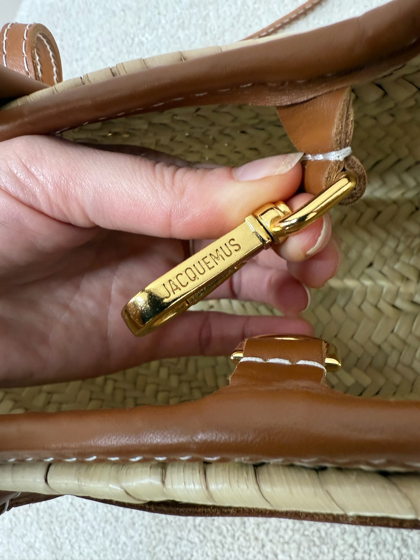 Jacquemus Le Panier Soli Logo Detailed Tote Bag