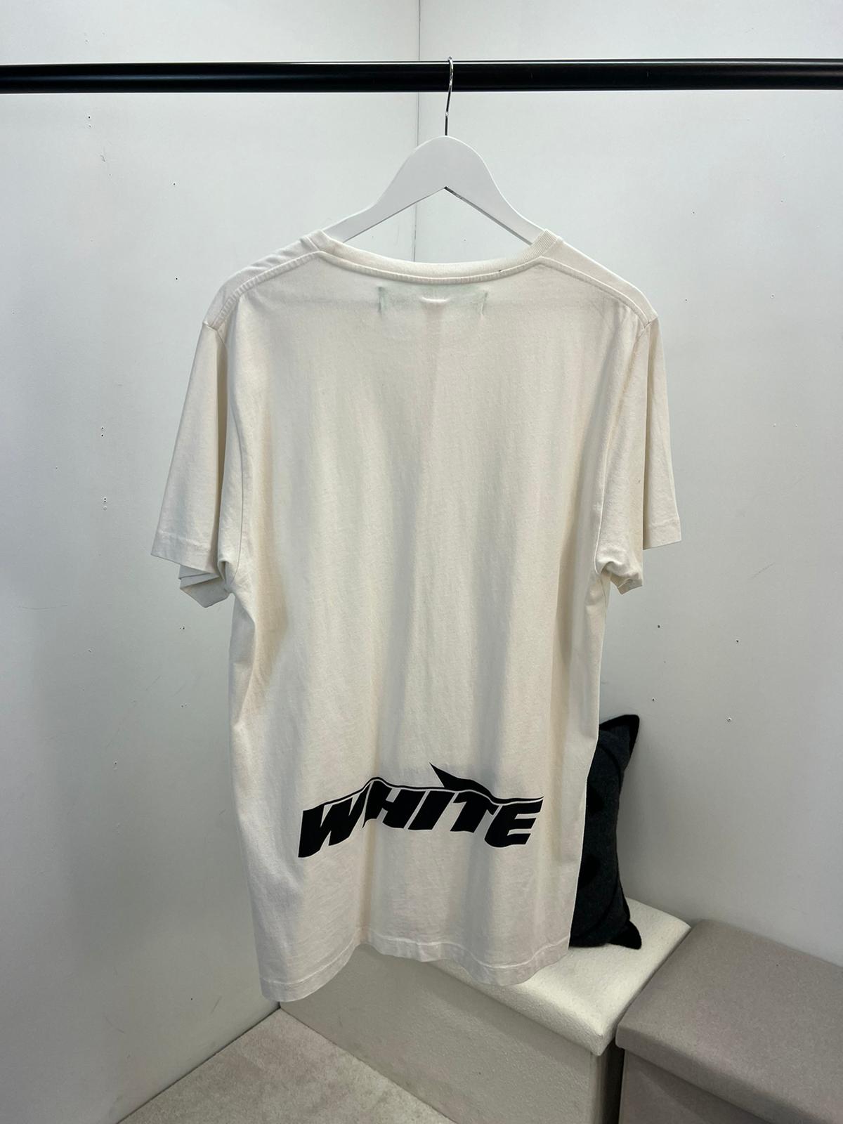 OFF-WHITE White Black Logo OFF T-Shirt - Large
