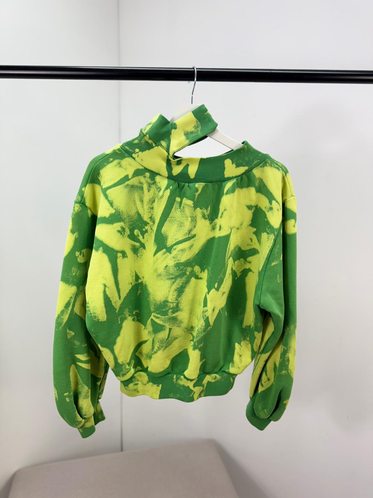 Off-White Green Tie Die Logo Jumper - Small
