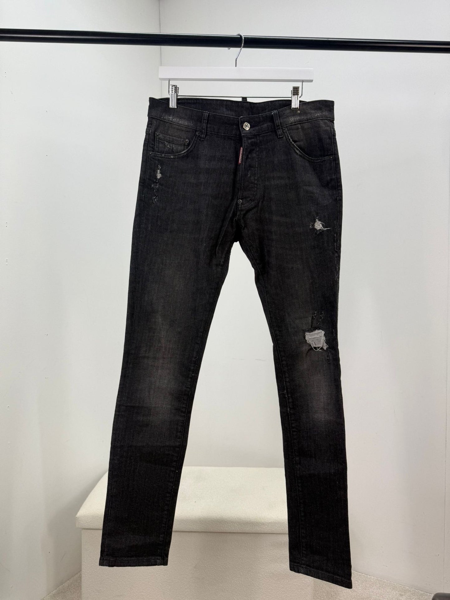 Dsquared2 Black Ripped Jeans - 50
