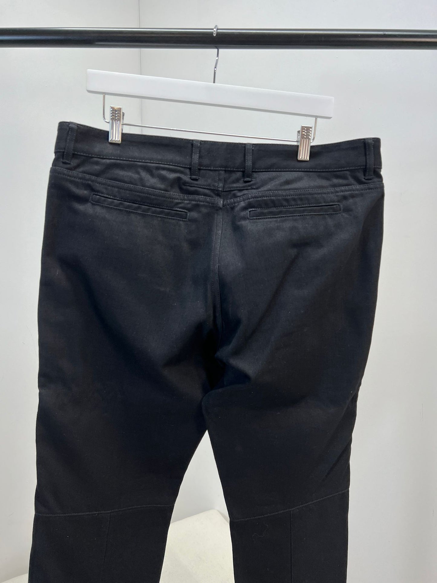 Givenchy Black Panel Biker Leather Styled Jeans JL4 - Label 36
