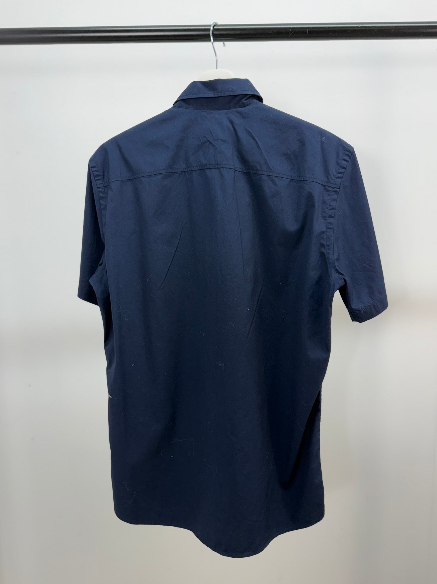 Burberry Navy Short Sleeve TB Shirt - Small