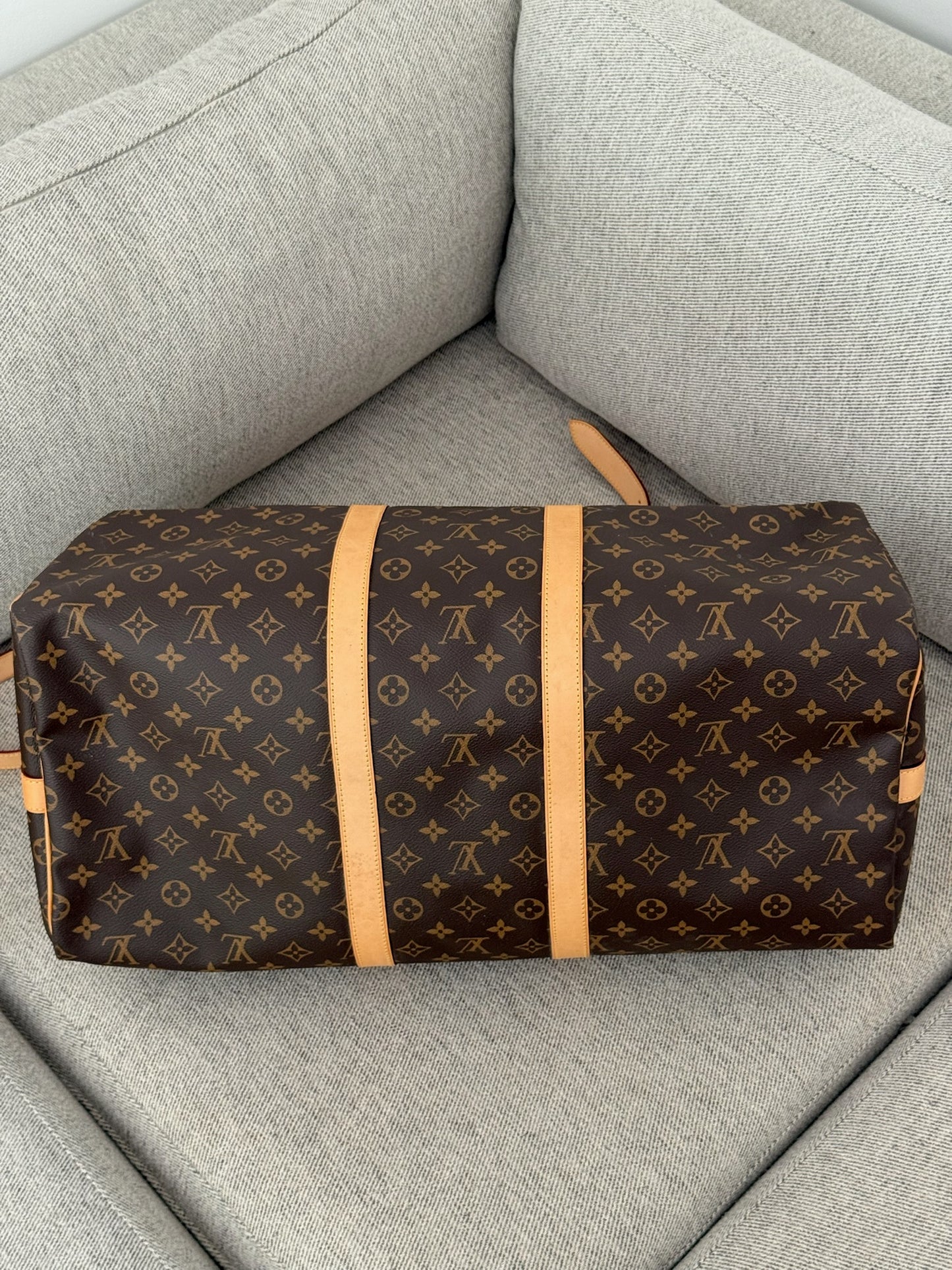 Louis Vuitton Keepall Bandoulière 55 Brown Monogram Bag