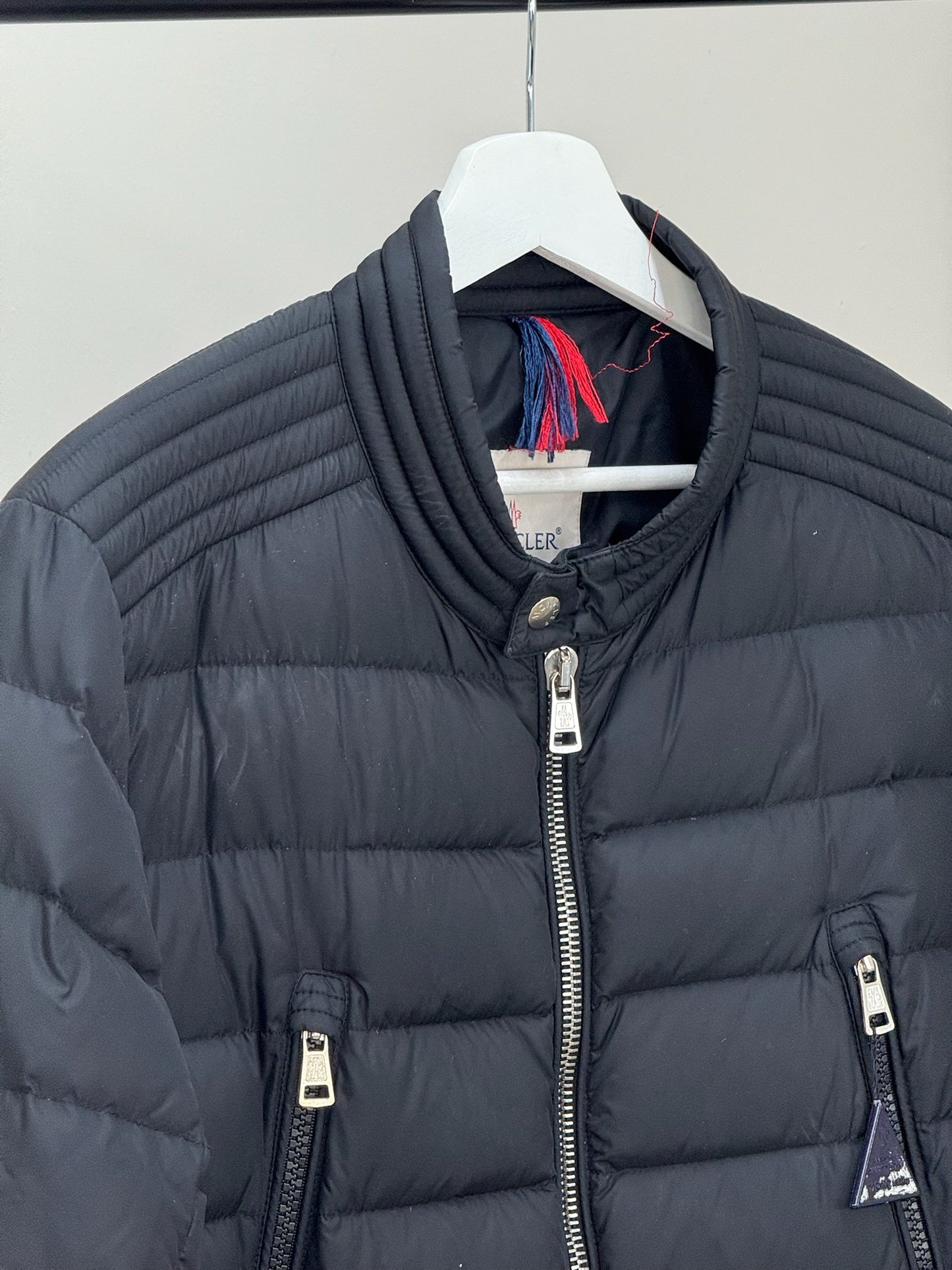 Moncler Black Zip Up Aubin Shell Padded Jacket - 4/Large