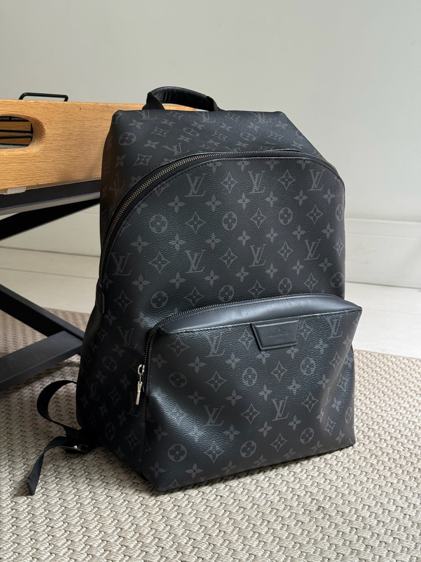 Louis Vuitton Black Discovery PM Monogram BackBag N/A
