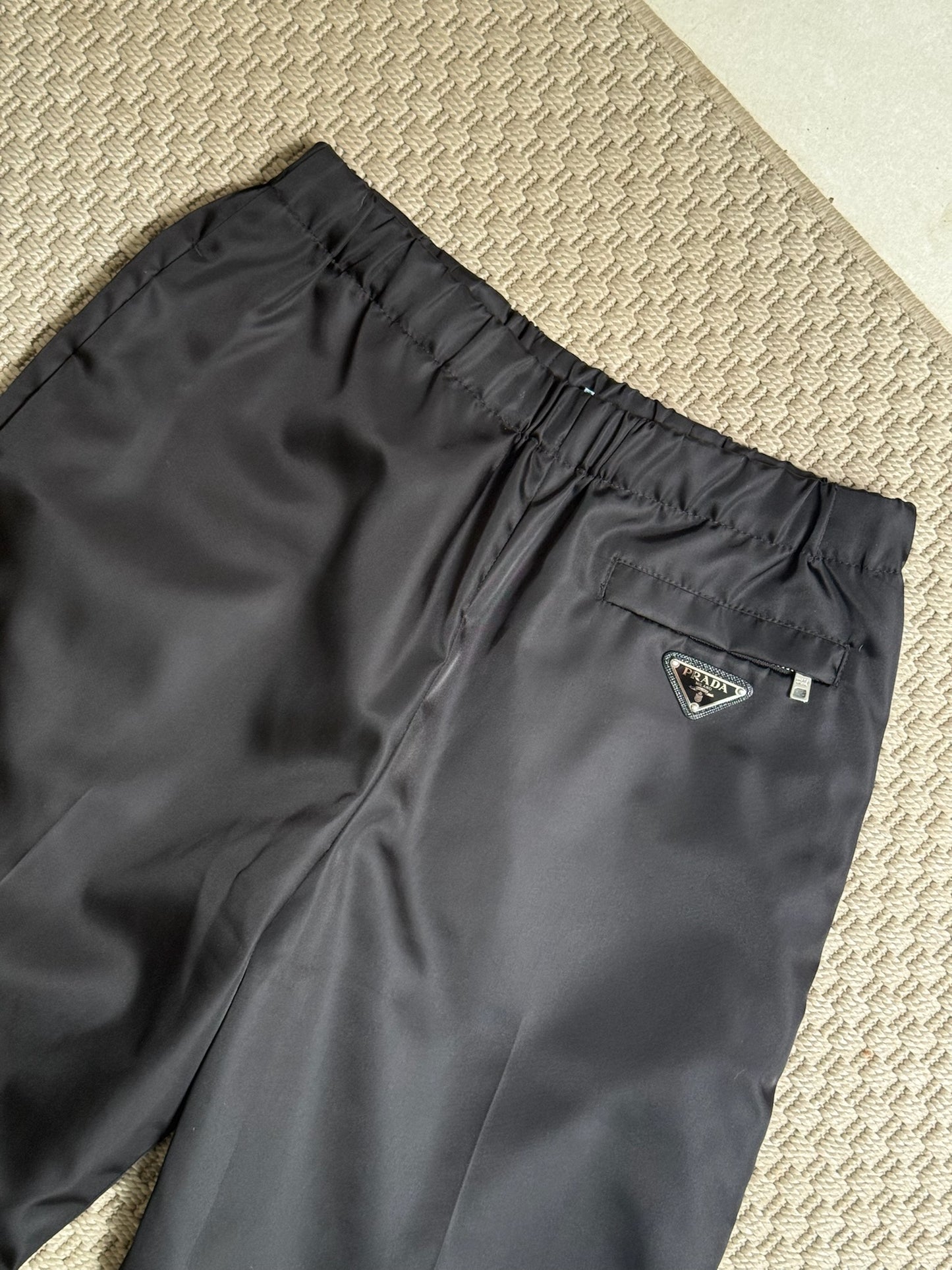 Prada Straight-Leg Re-Nylon Gabardine Trousers-42/Small