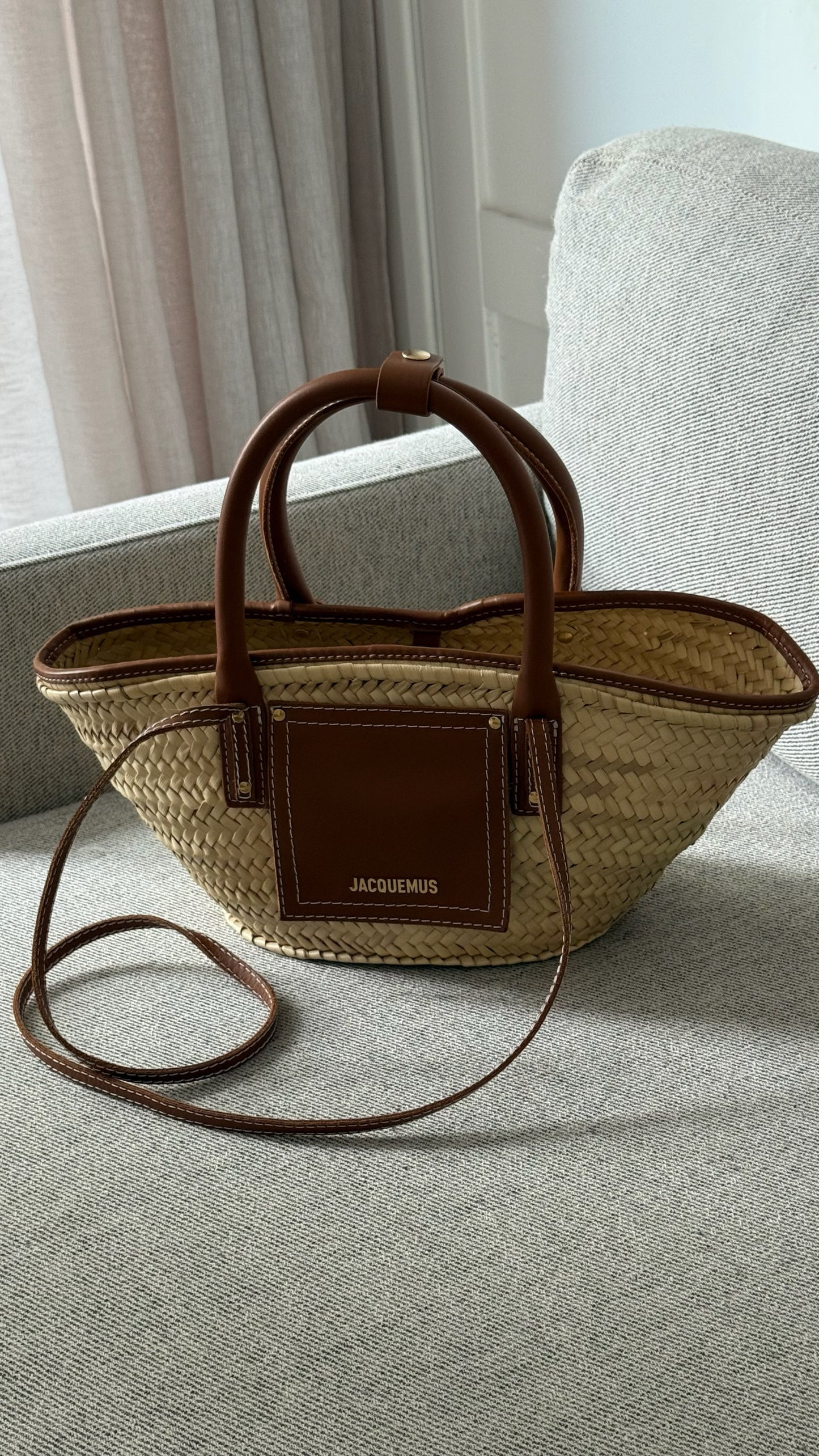 Jacquemus Le Panier Soli Logo Detailed Tote Bag