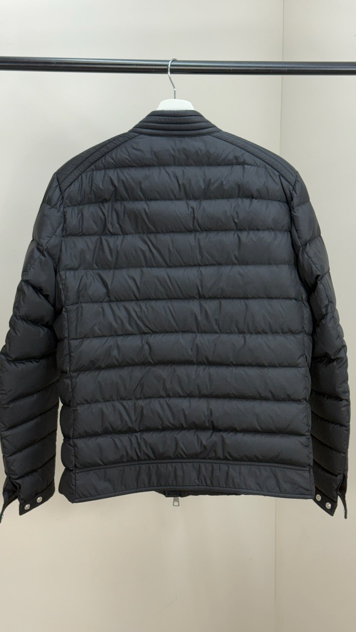 Moncler Black Zip Up Aubin Shell Padded Jacket - 4/Large