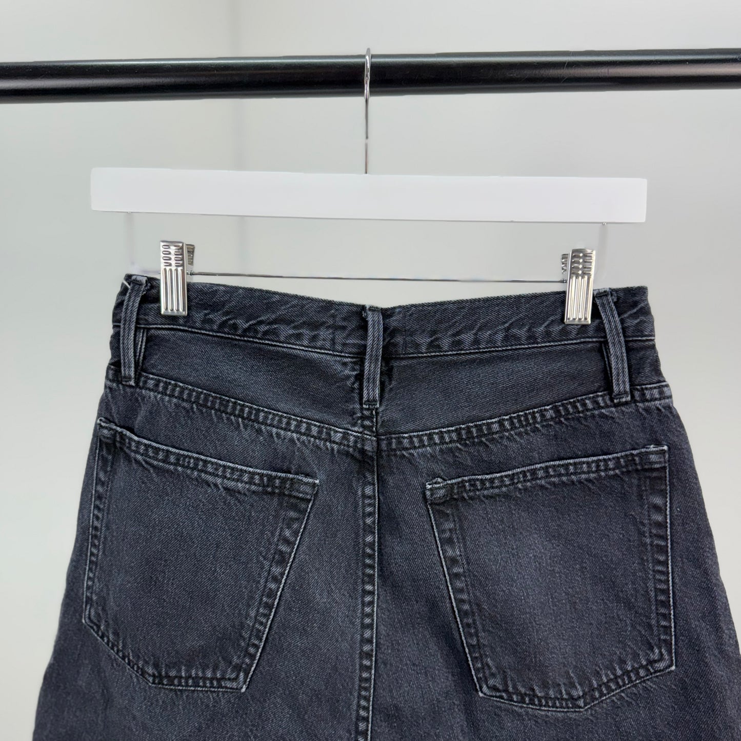 Frame Black Frey Denim Shorts - UK 8