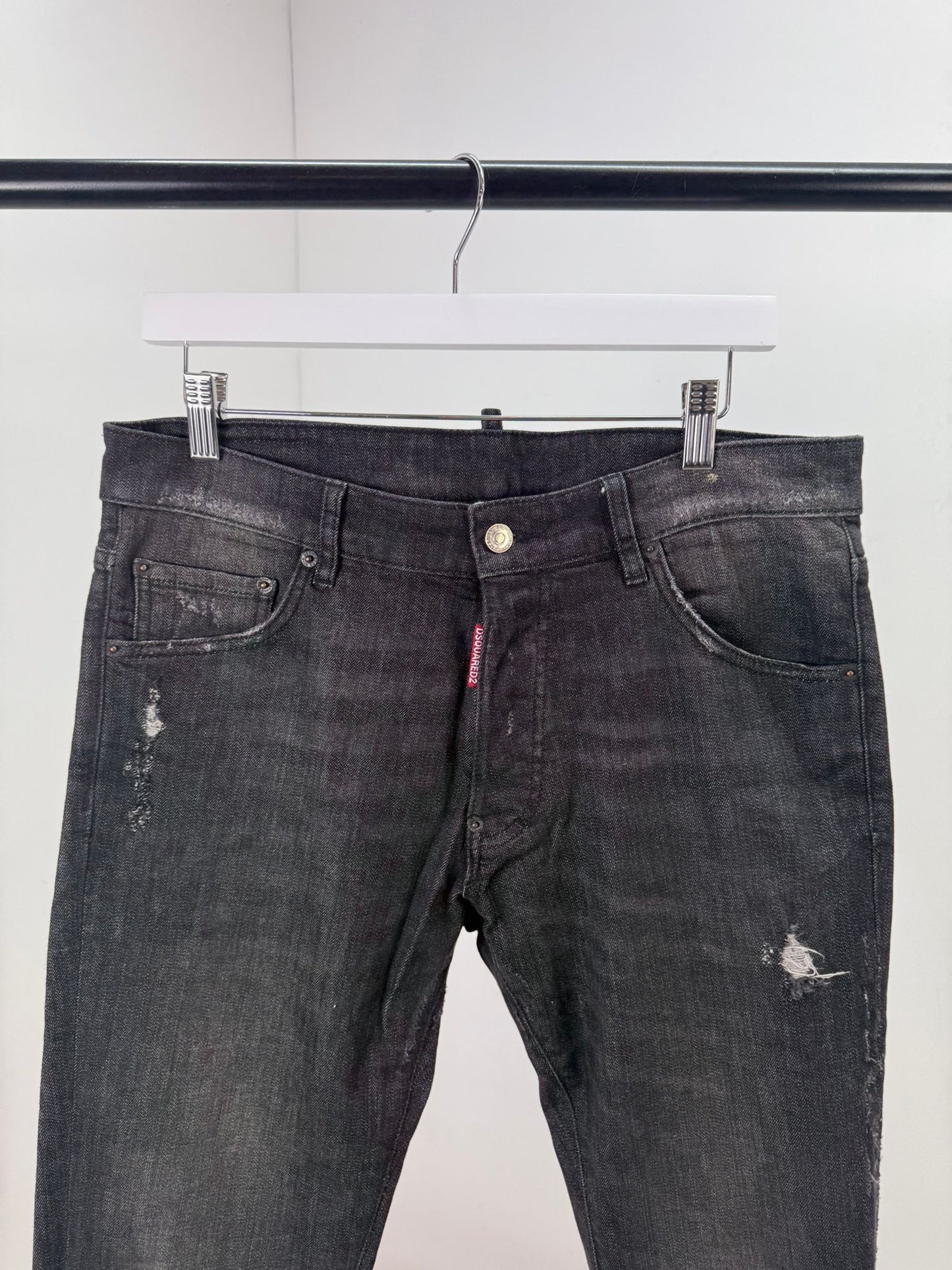 Dsquared2 Black Ripped Jeans - 50