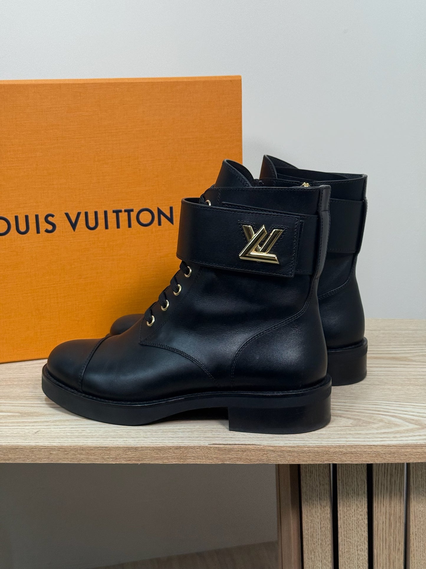 Louis Vuitton Black Wonderland Flat Ranger Boot-UK5