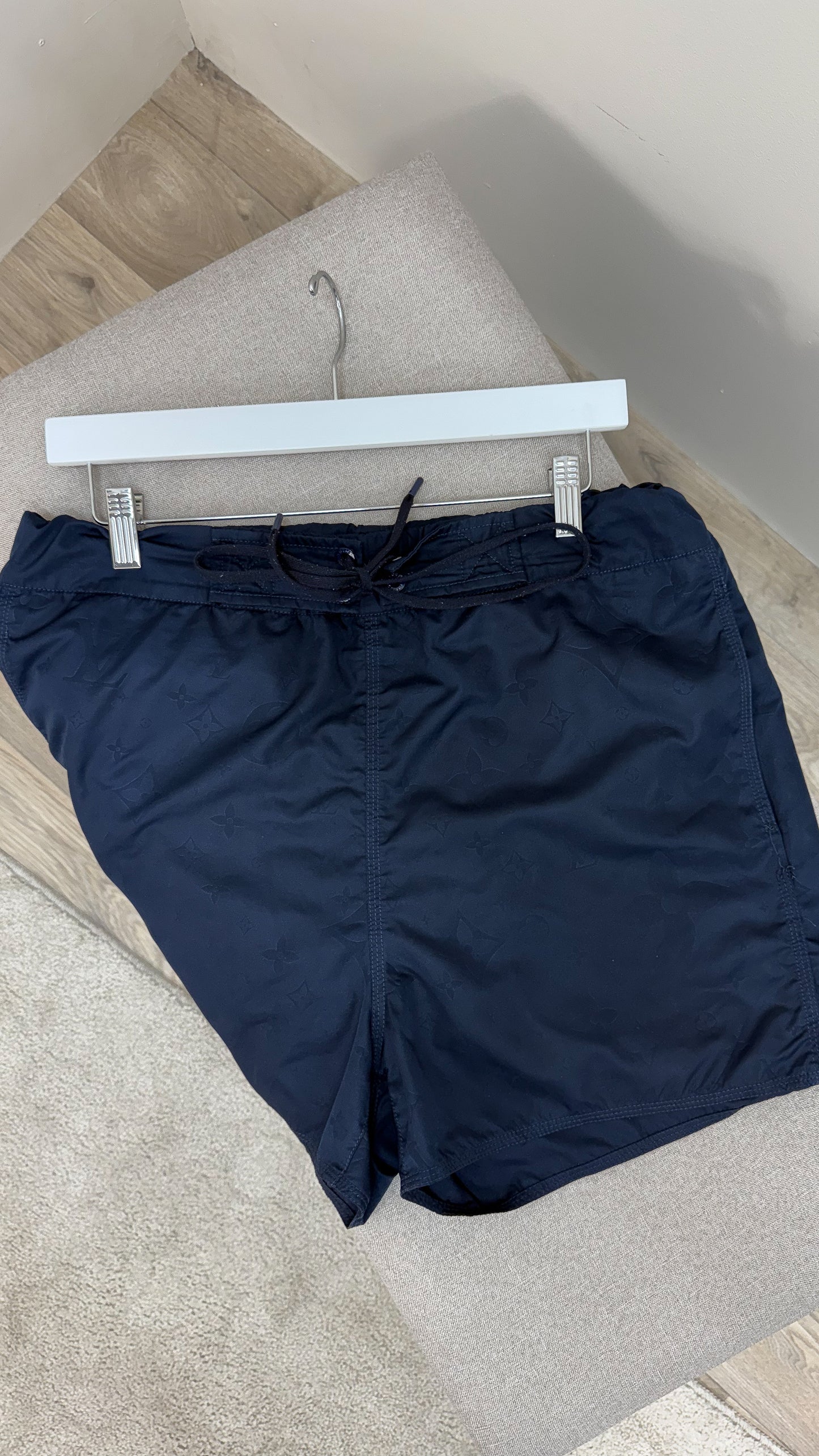 Louis Vuitton Navy Damier Signature Swimshorts - Medium