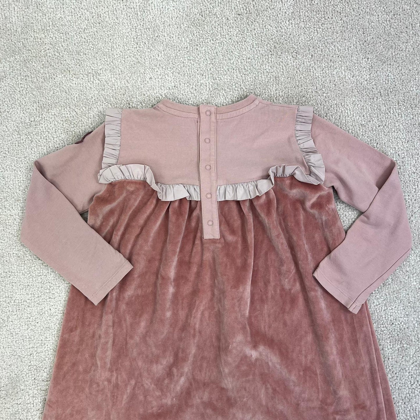 Kids Moncler Nude/Brown Suede Dress - Age 3
