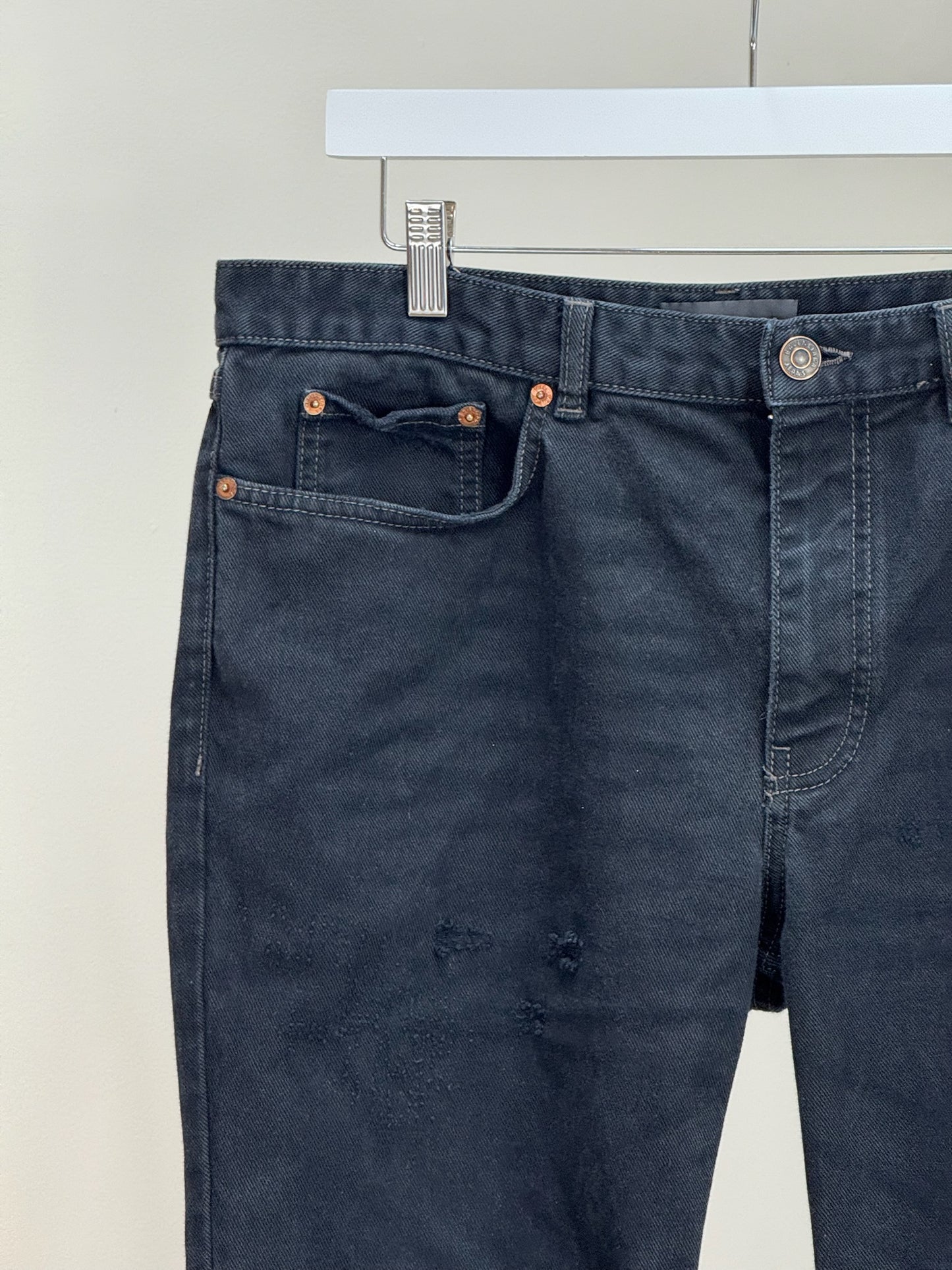 Balenciaga Black logo on back black jeans - 34