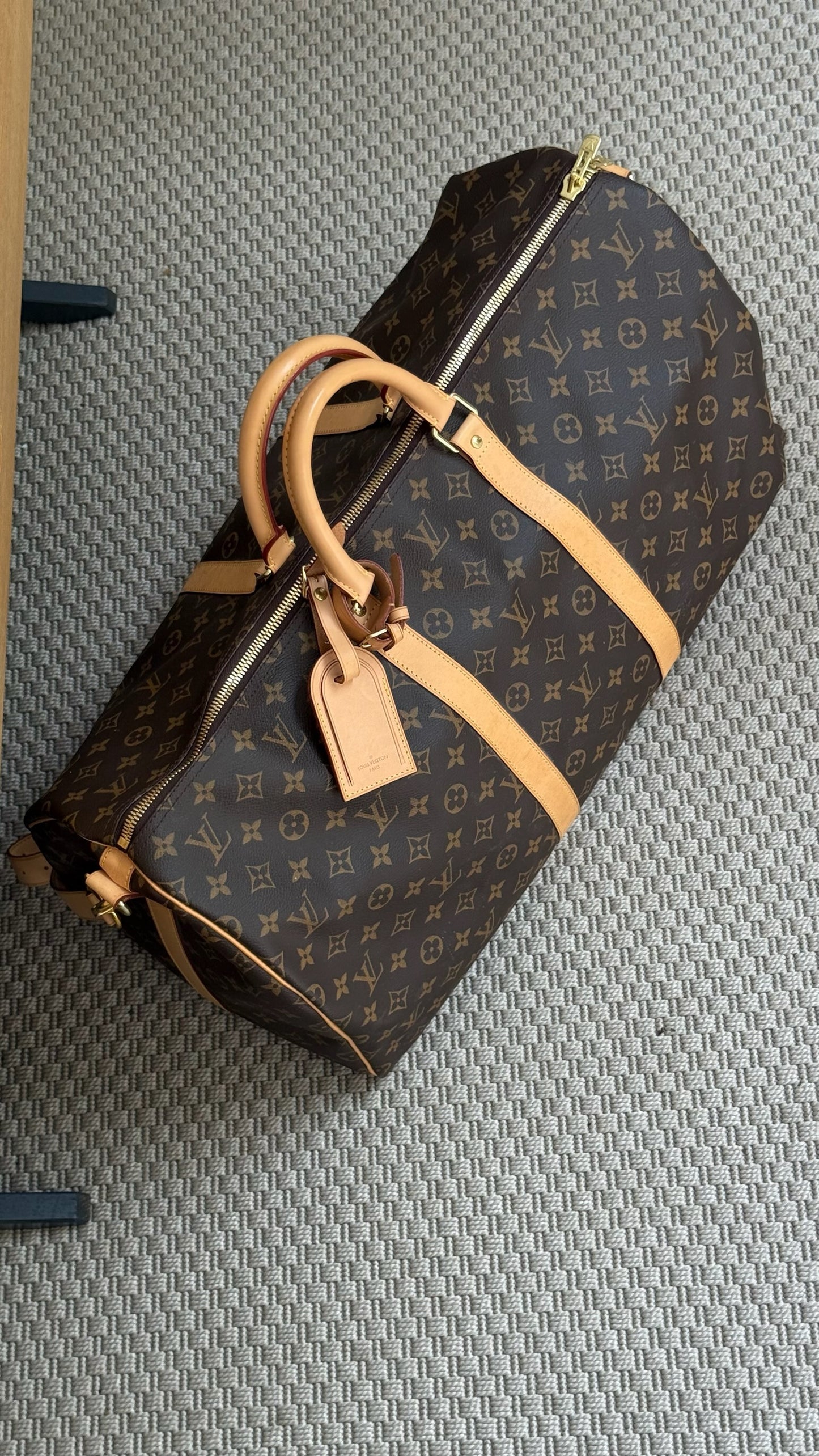 Louis Vuitton Keepall Bandoulière 55 Brown Monogram Bag