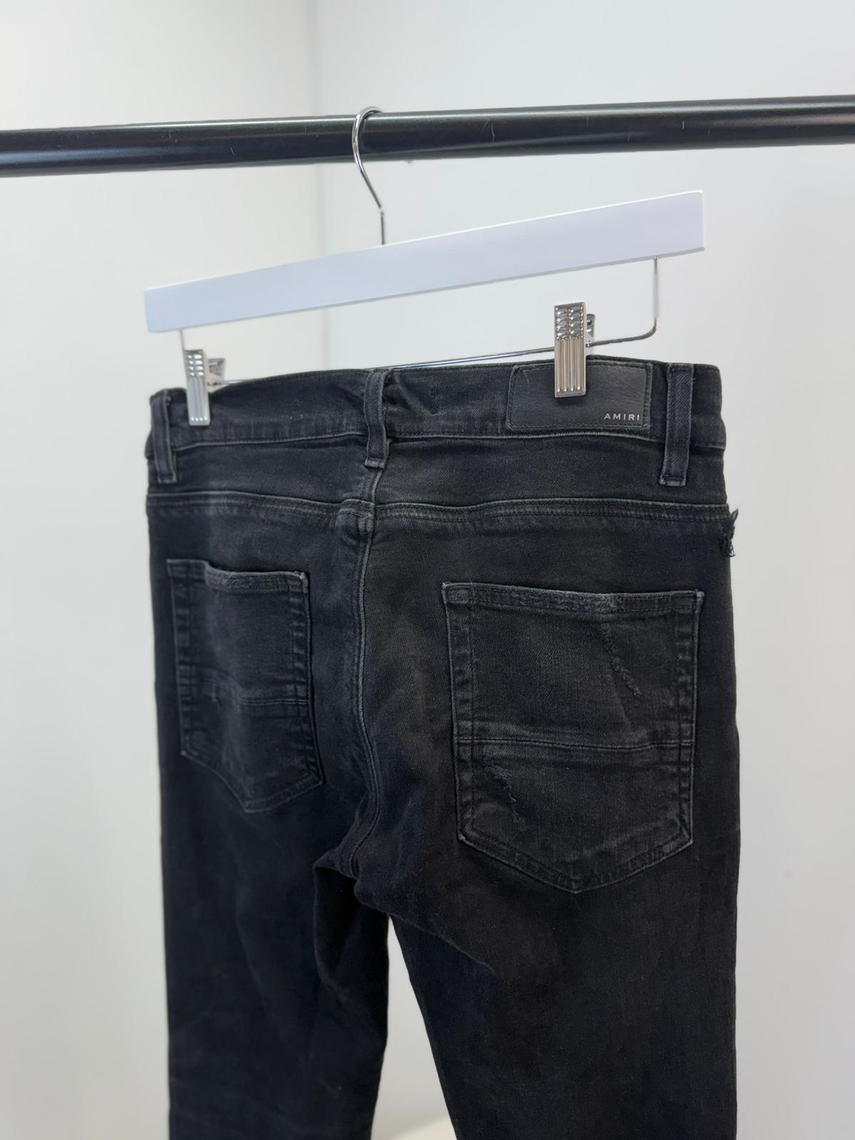 Amiri Black Pink Blue MX1 Ripped Jeans -30