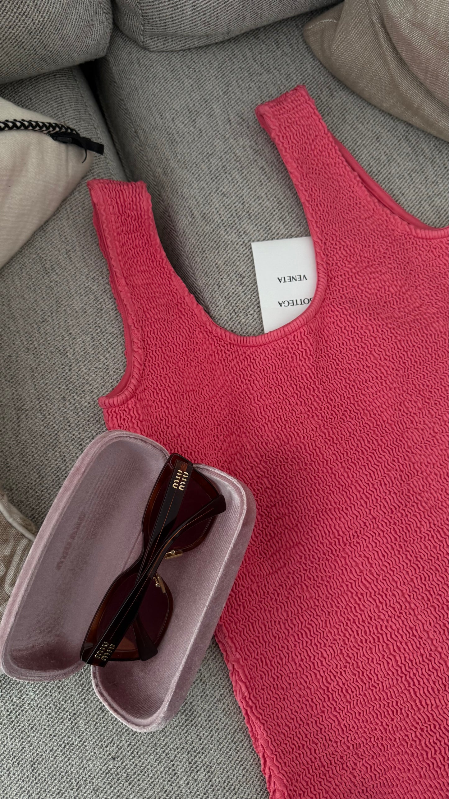 Bottega Veneta Hot Pink Swimsuit , Brand New - UK 8