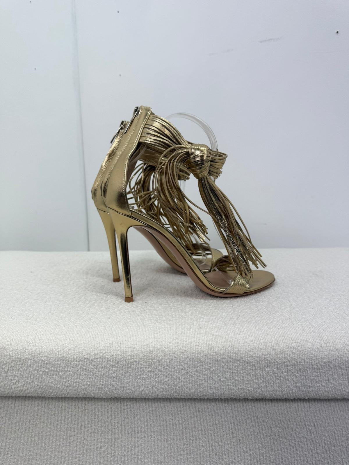 Gianvito Rossi Gold Tassel 'Noelle' Heels - UK 6