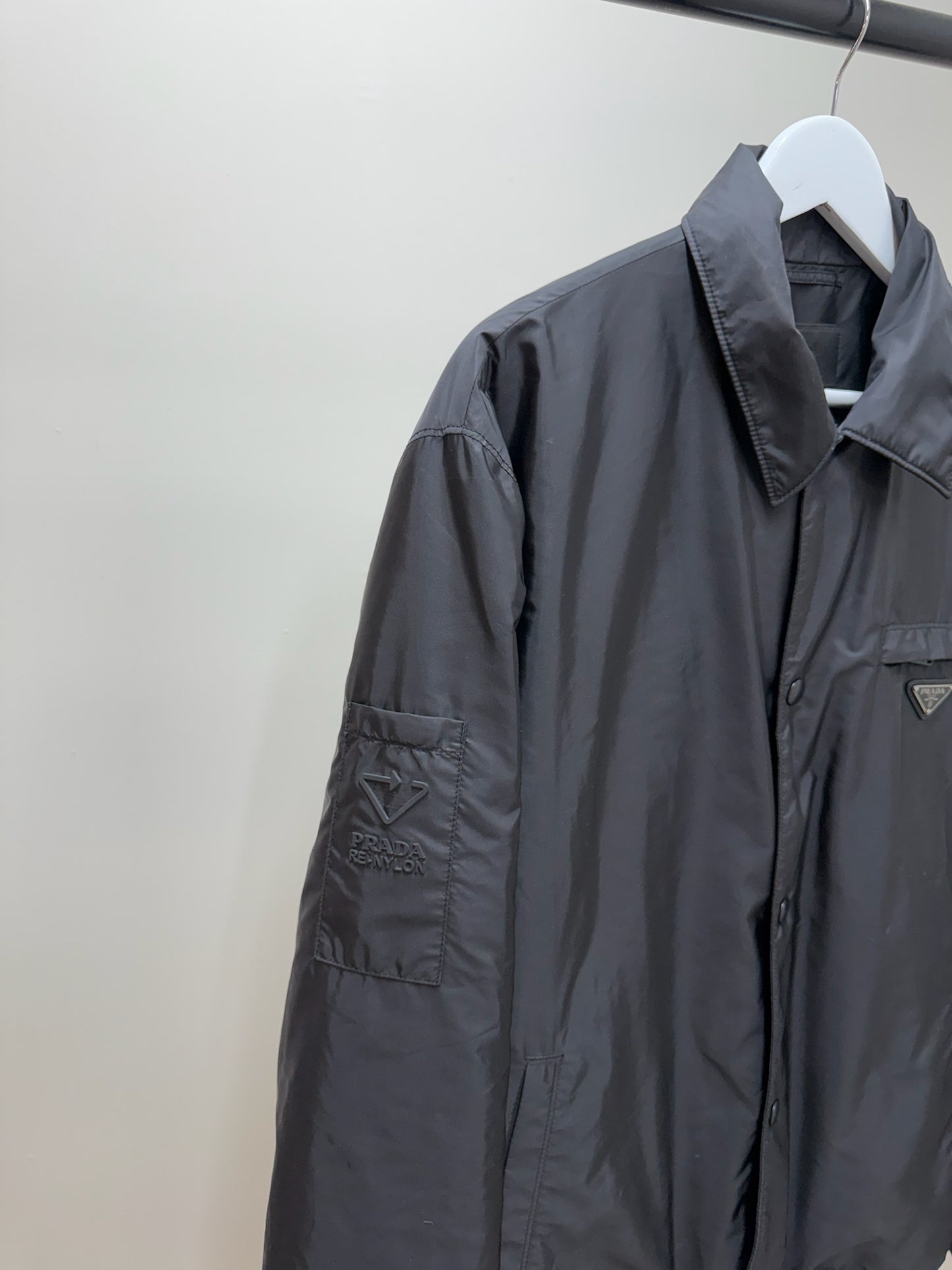 Prada Black Re-Nylon blouson Zip Up Jacket -52/XL