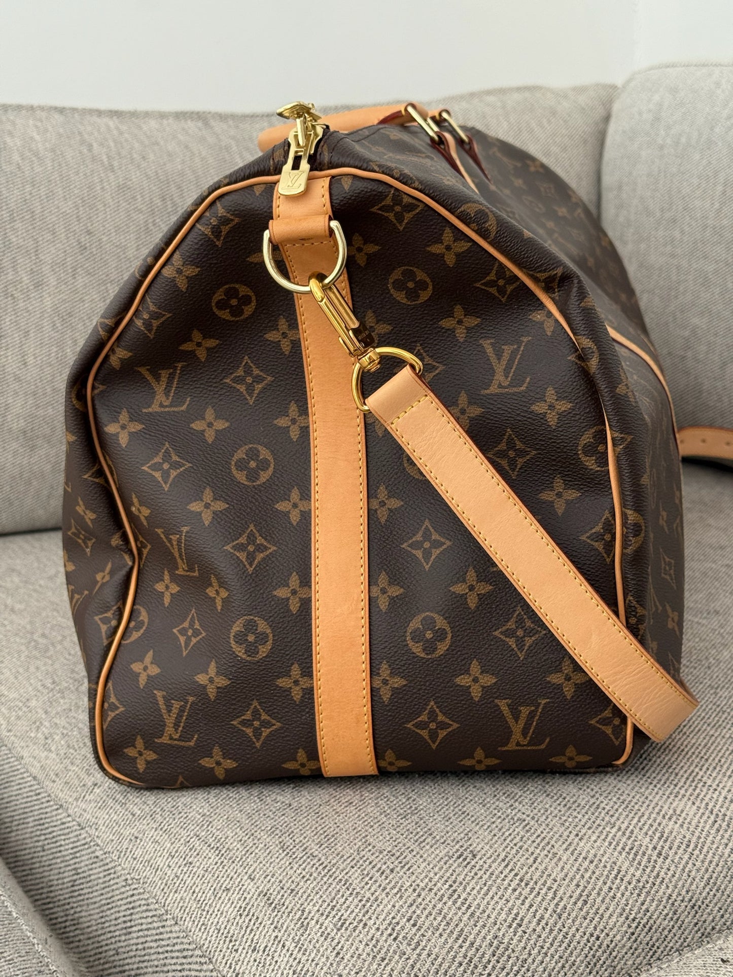 Louis Vuitton Keepall Bandoulière 55 Brown Monogram Bag