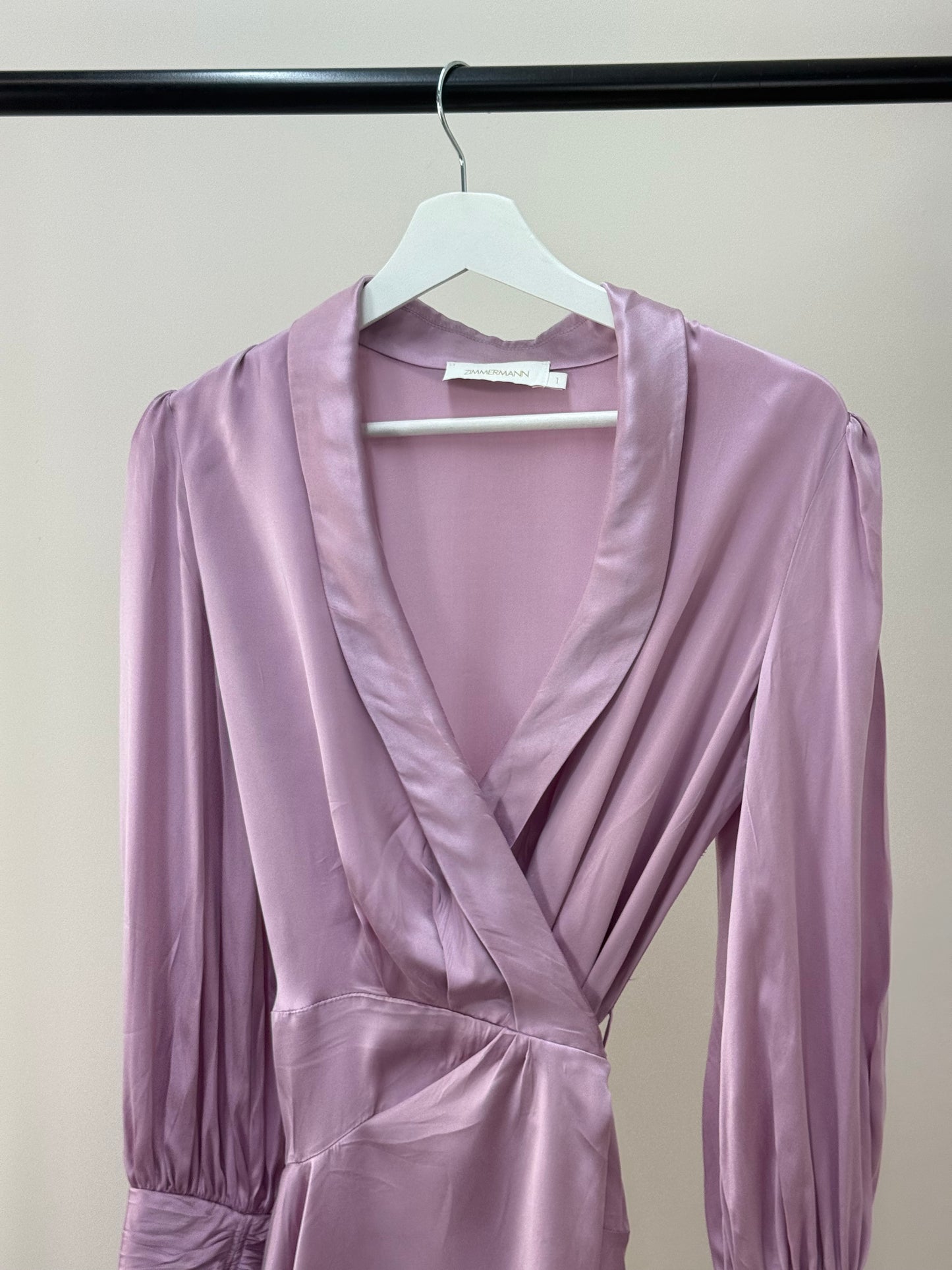 Zimmermann Lilac Silk Wrap Dress 1- UK 8/10