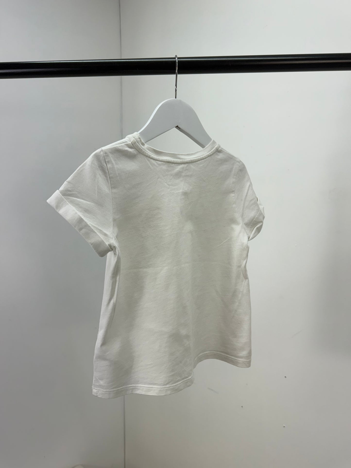 Kids Chloe White Heart Logo T-Shirt - Age 6