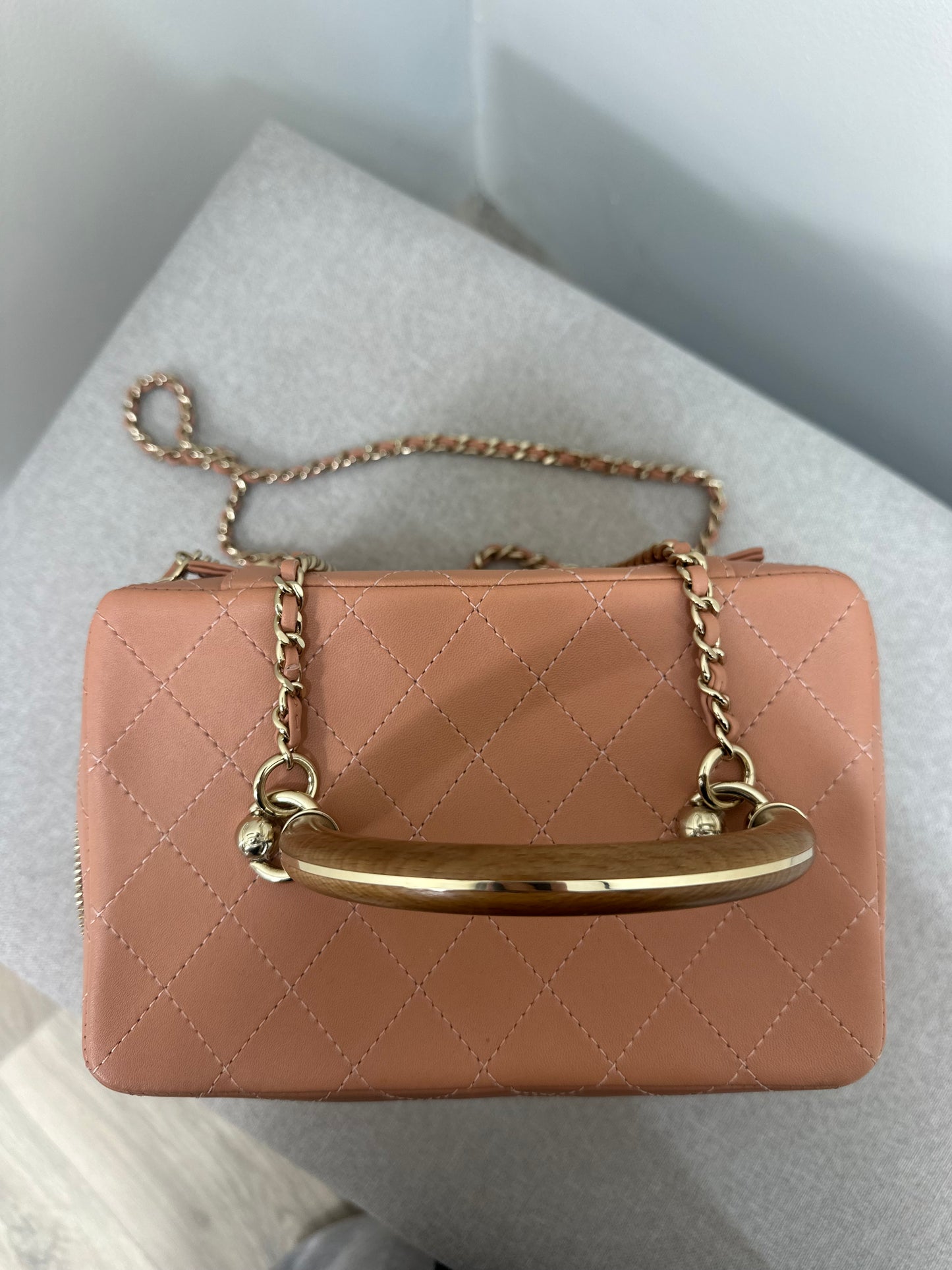 Chanel Knock On Wood Vanity Salmon Pink Case