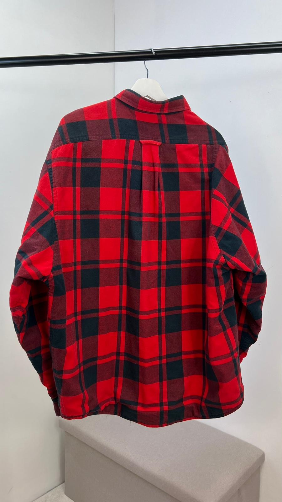 Balenciaga Unisex Red Padded Shacket - Small Oversize