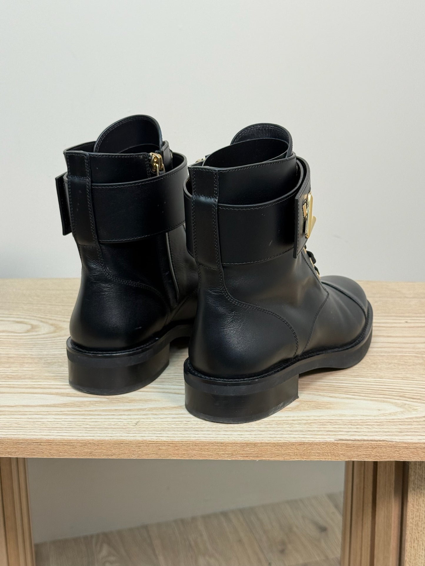 Louis Vuitton Black Wonderland Flat Ranger Boot-UK5