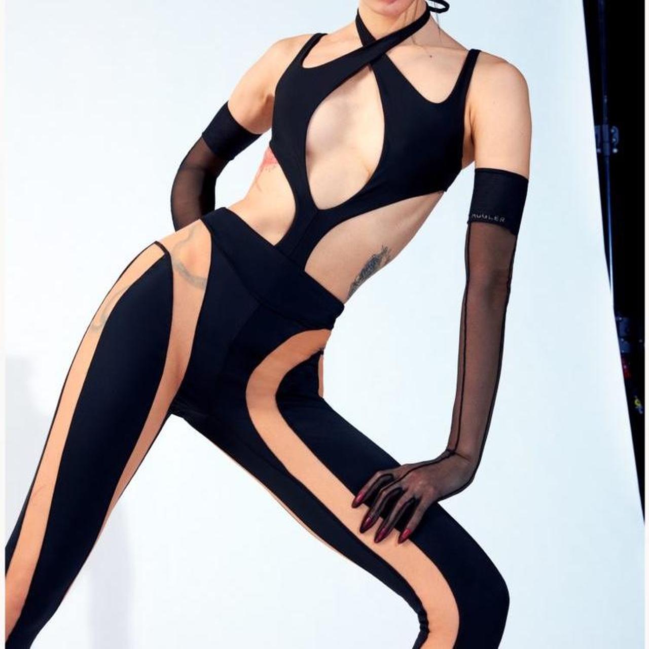 Mugler X H&M Black Strap Cut Out Swimsuit-Brand New , UK 14