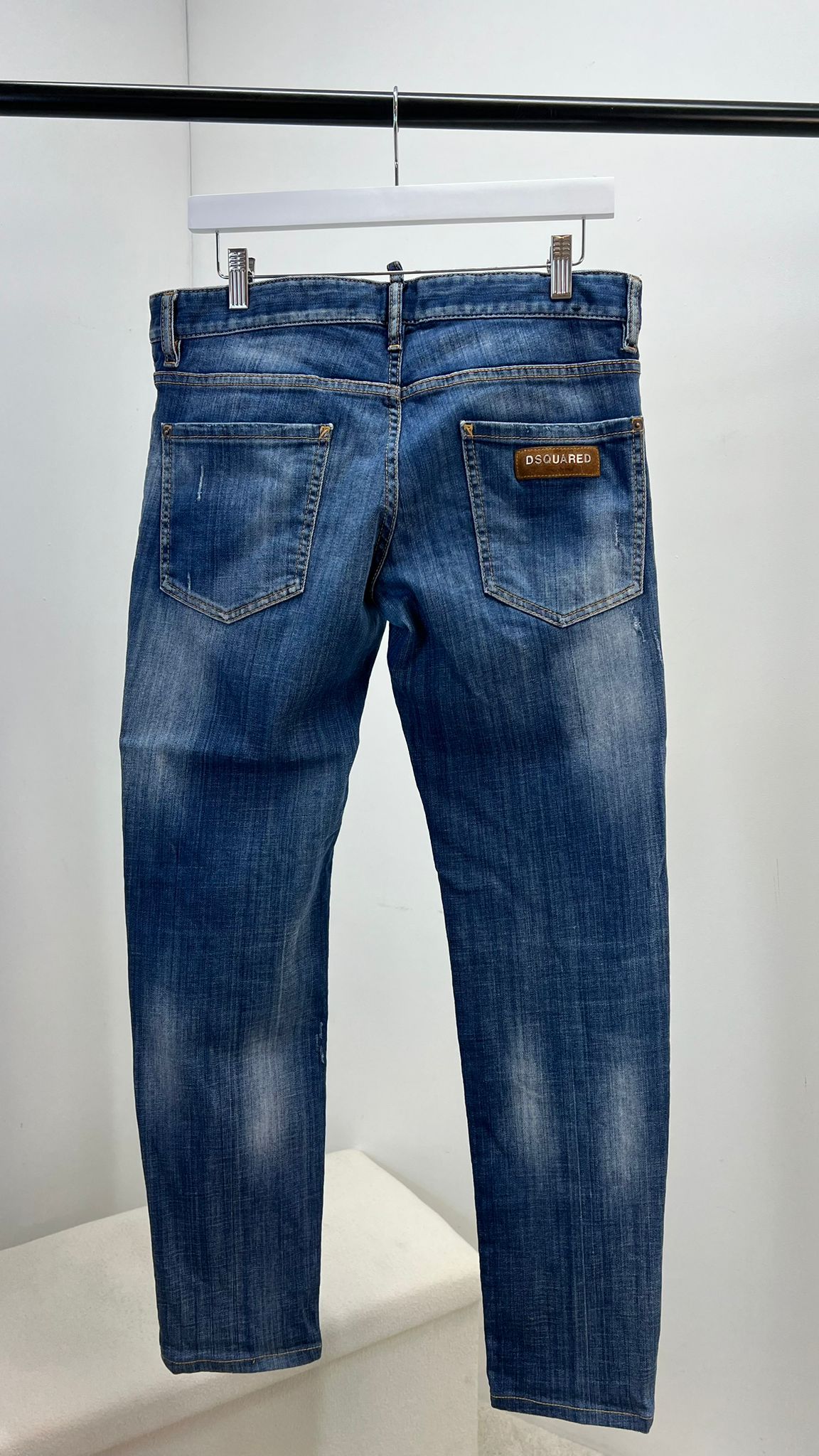 Dsquared2 Blue Denim Brown Label Jeans (L48)