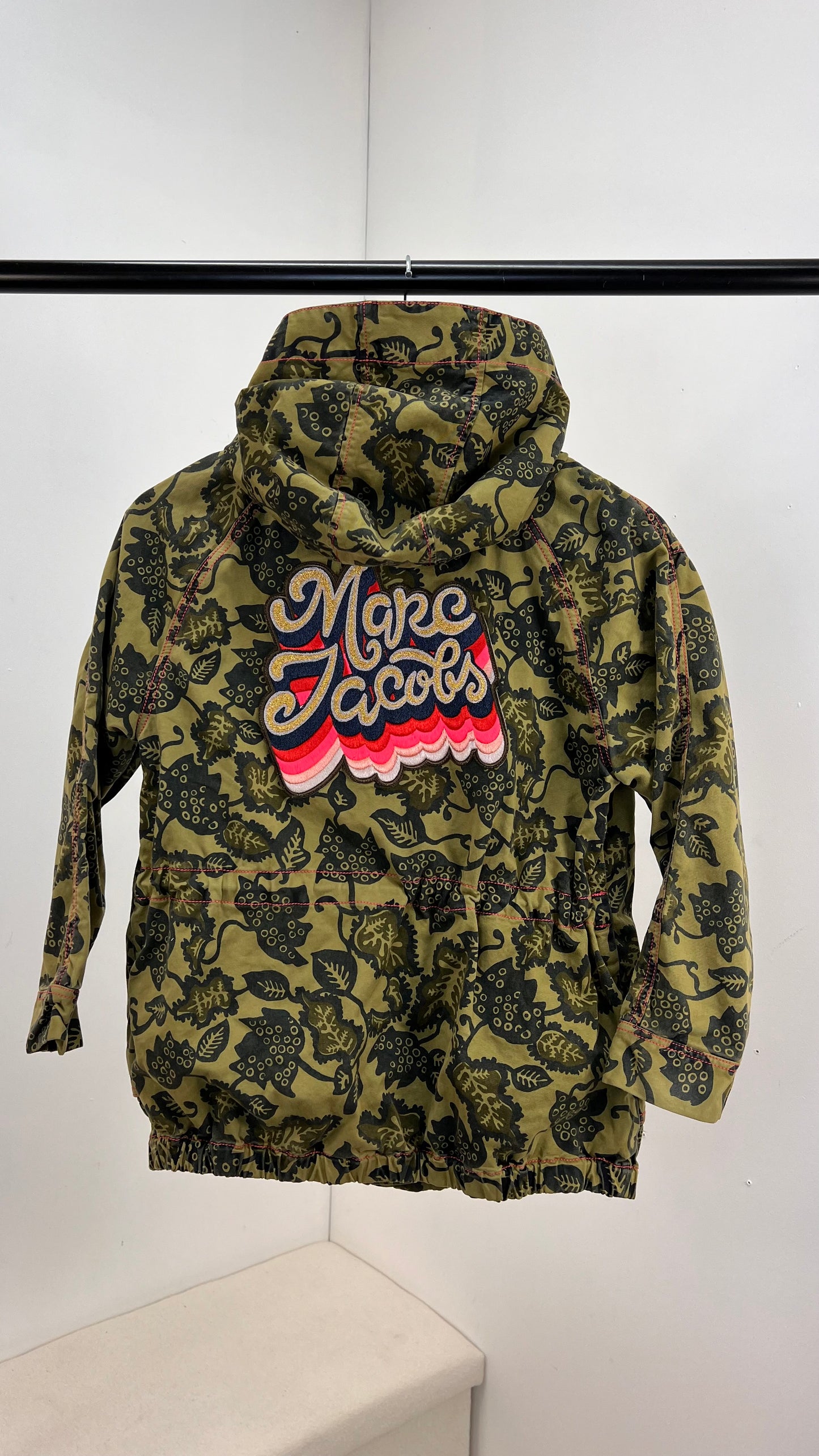 Kids LITTLE MARC JACOBS Khaki Logo Leaf Effect Jacket - Age 10