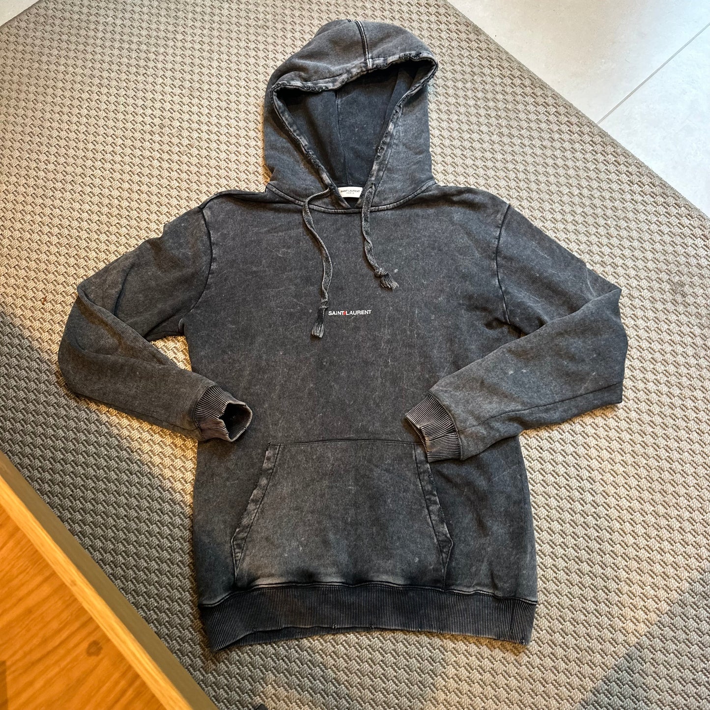 Saint Laurent Distressed logo Jumper - Small
