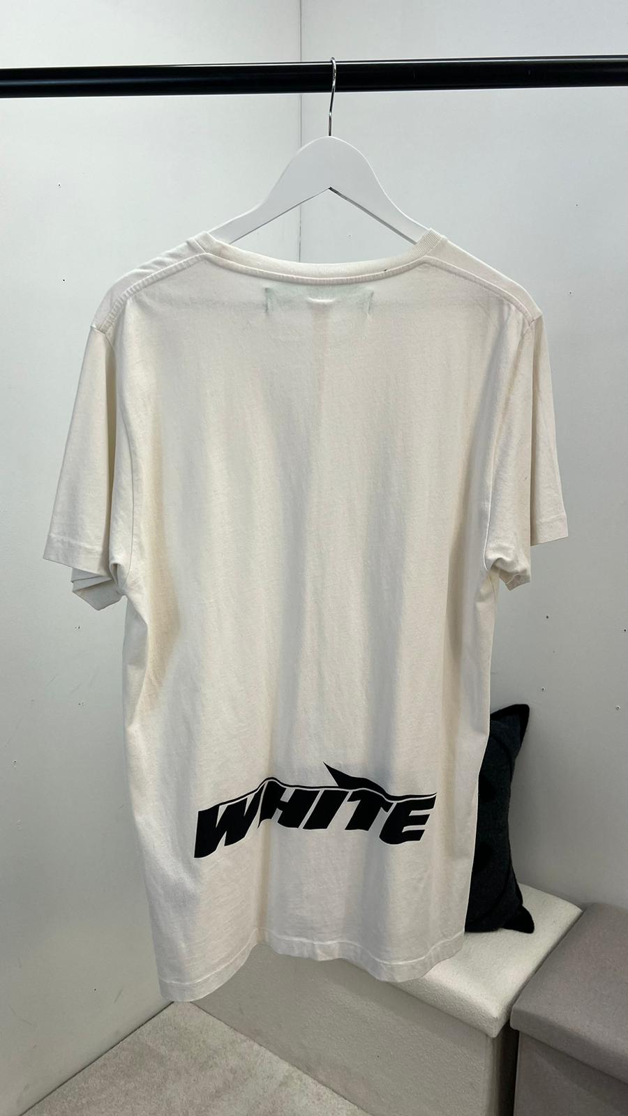 OFF-WHITE White Black Logo OFF T-Shirt - Large