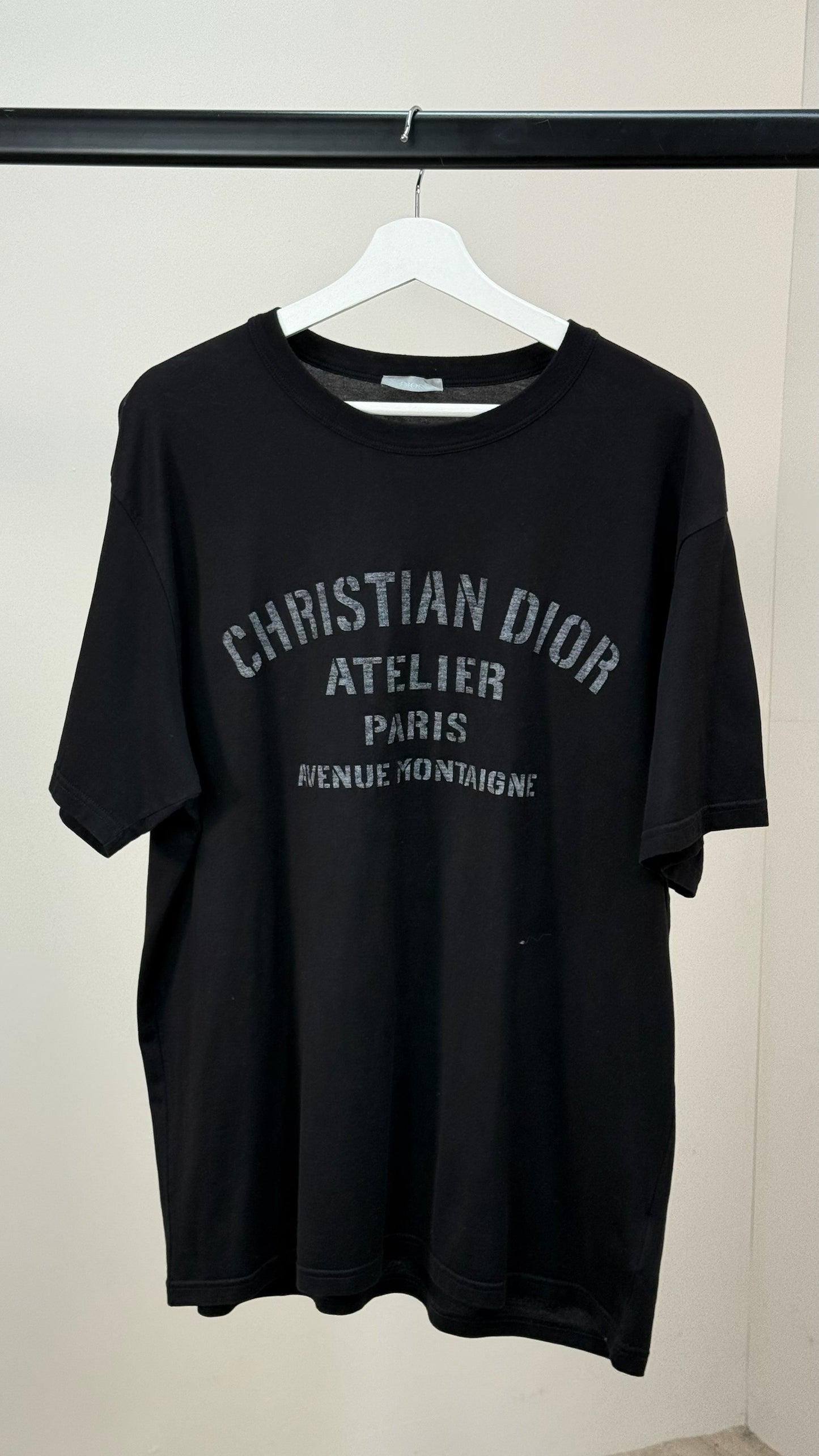 Dior Black Atelier Logo T-Shirt - XXL