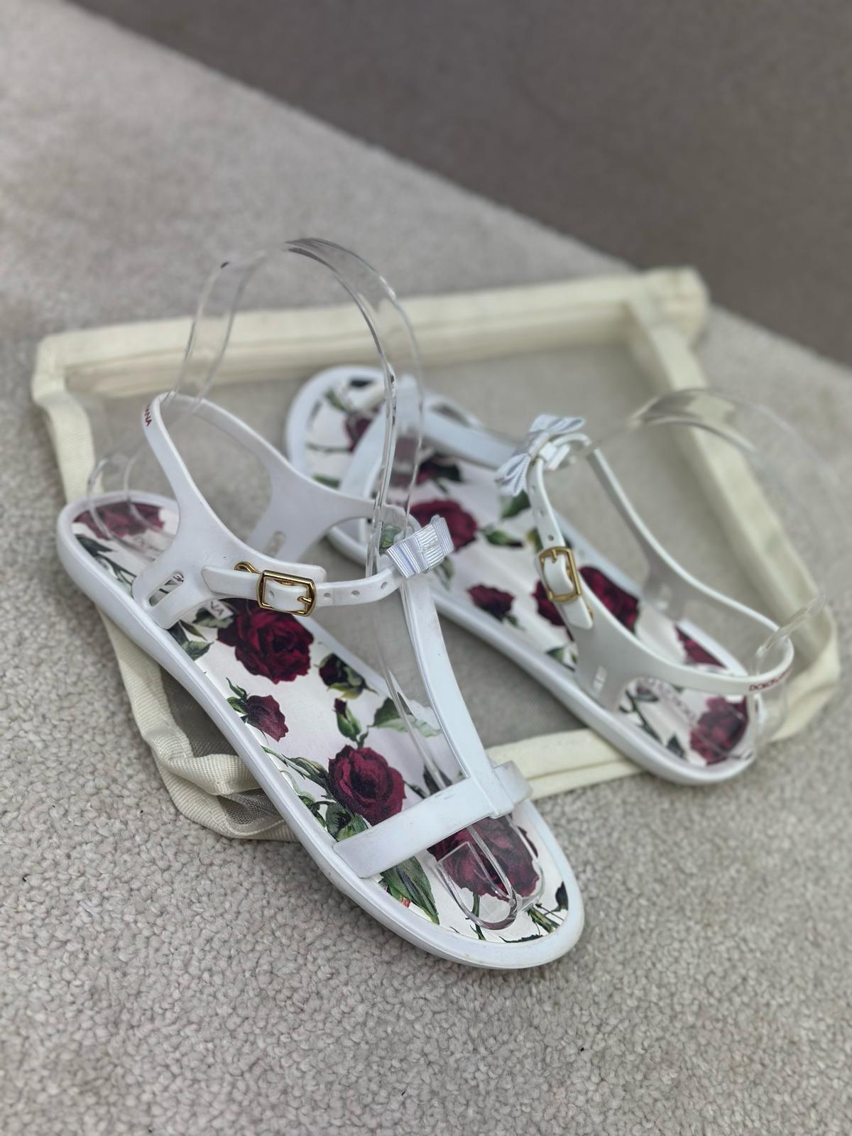Kids Dolce & Gabbana White Strap Sandal - EU 30