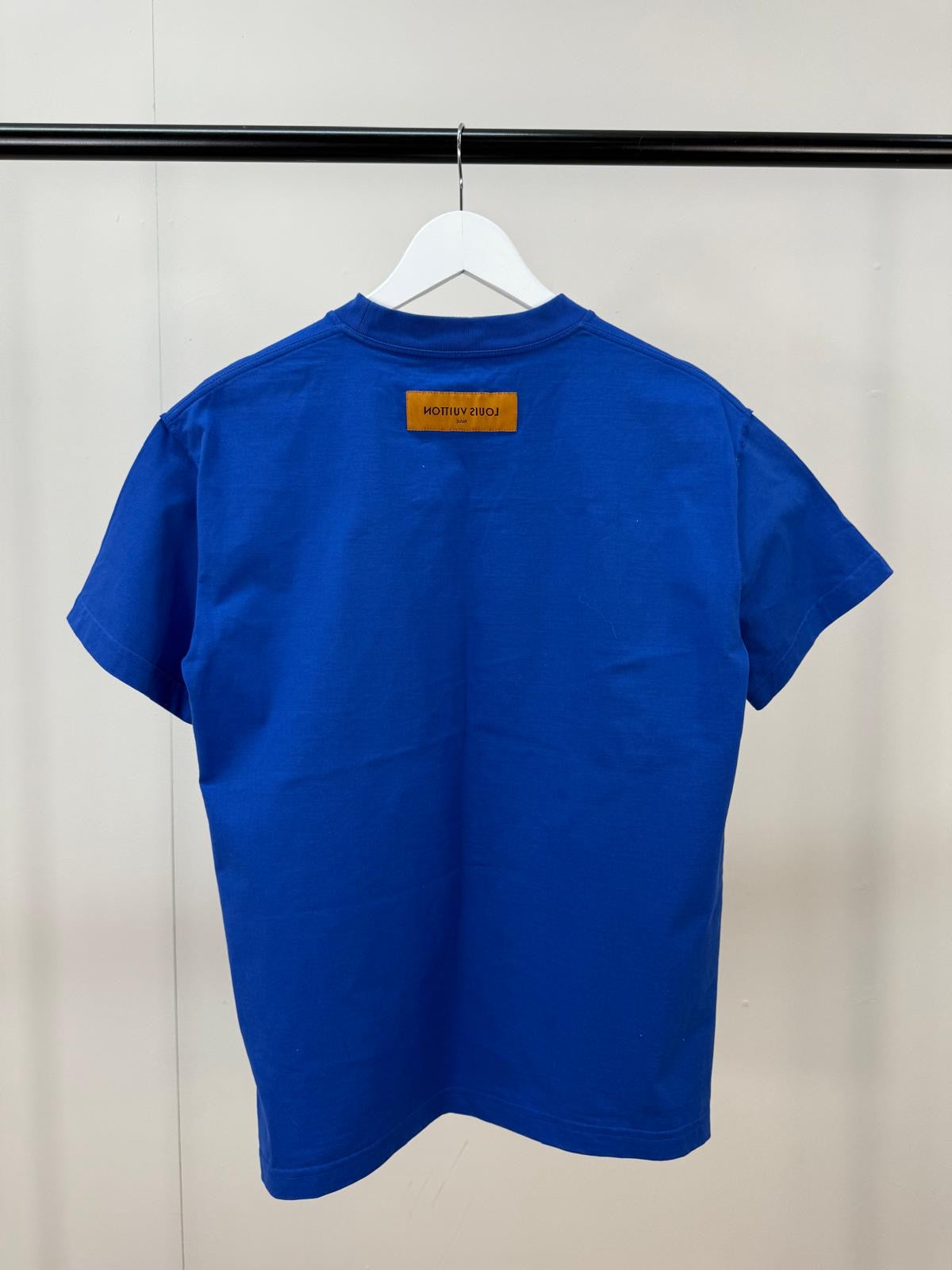 Louis Vuitton Blue LV Embossed Logo on Back T-Shirt - XS