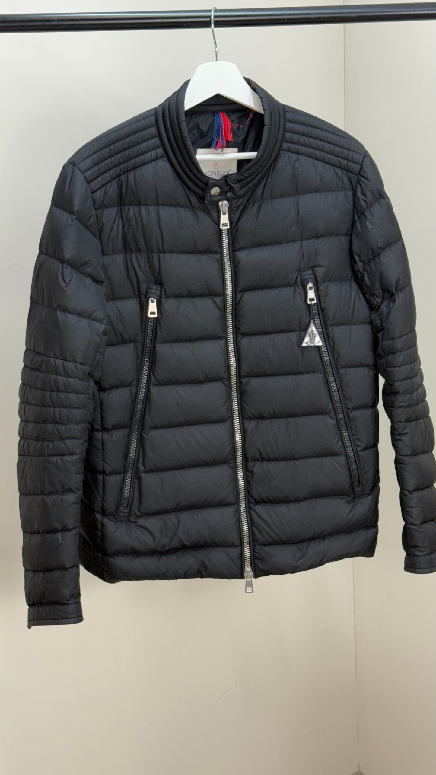 Moncler Black Zip Up Aubin Shell Padded Jacket - 4/Large