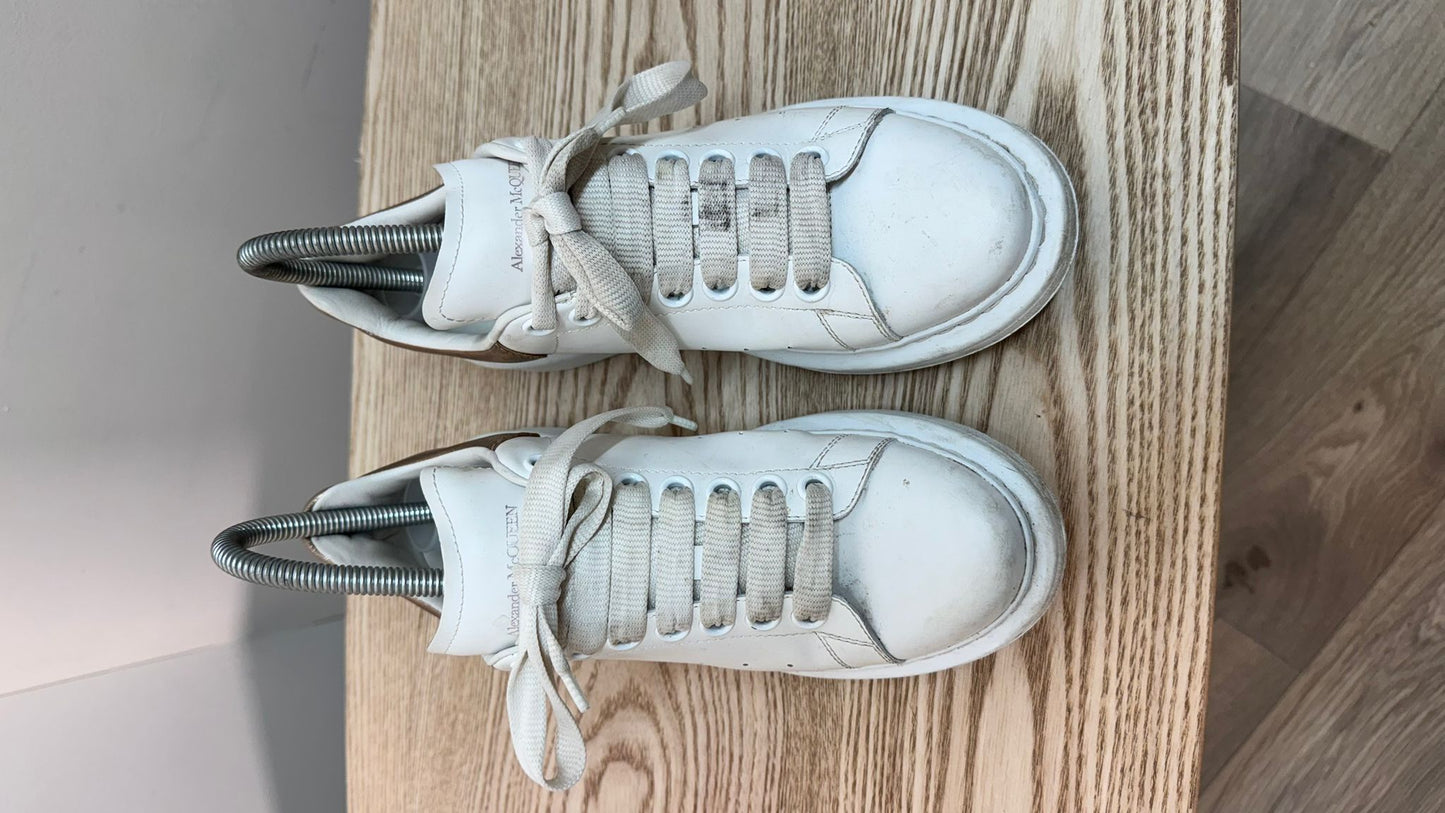 Alexander McQueen White Rose Gold Trainers – EU 37.5 / UK 4.5