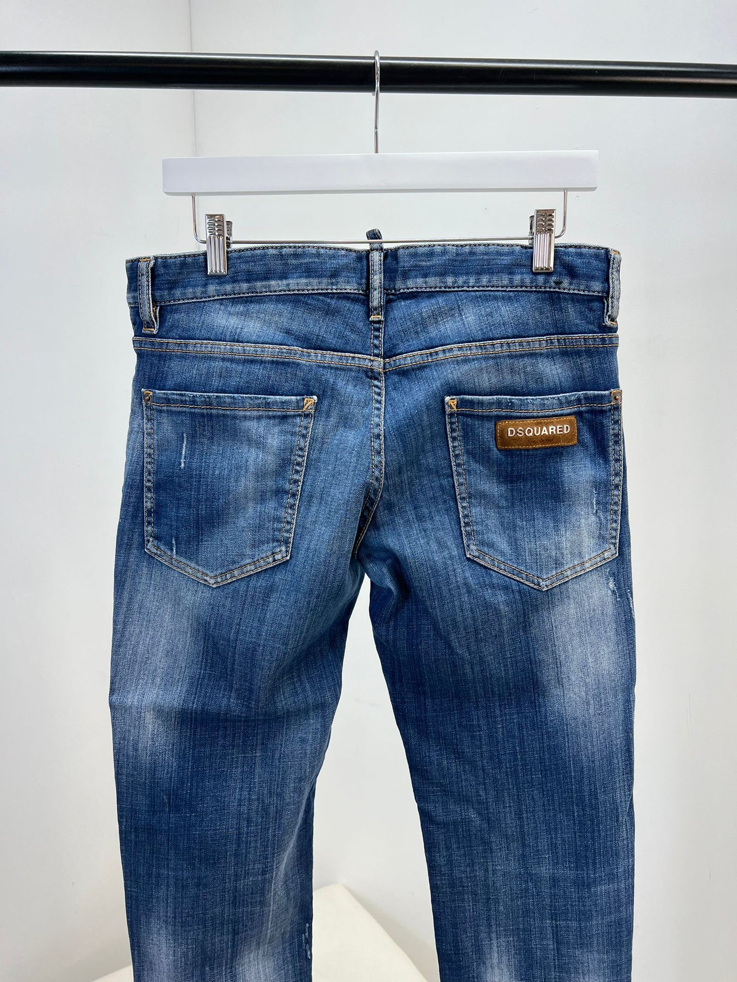 Dsquared2 Blue Denim Brown Label Jeans (L48)