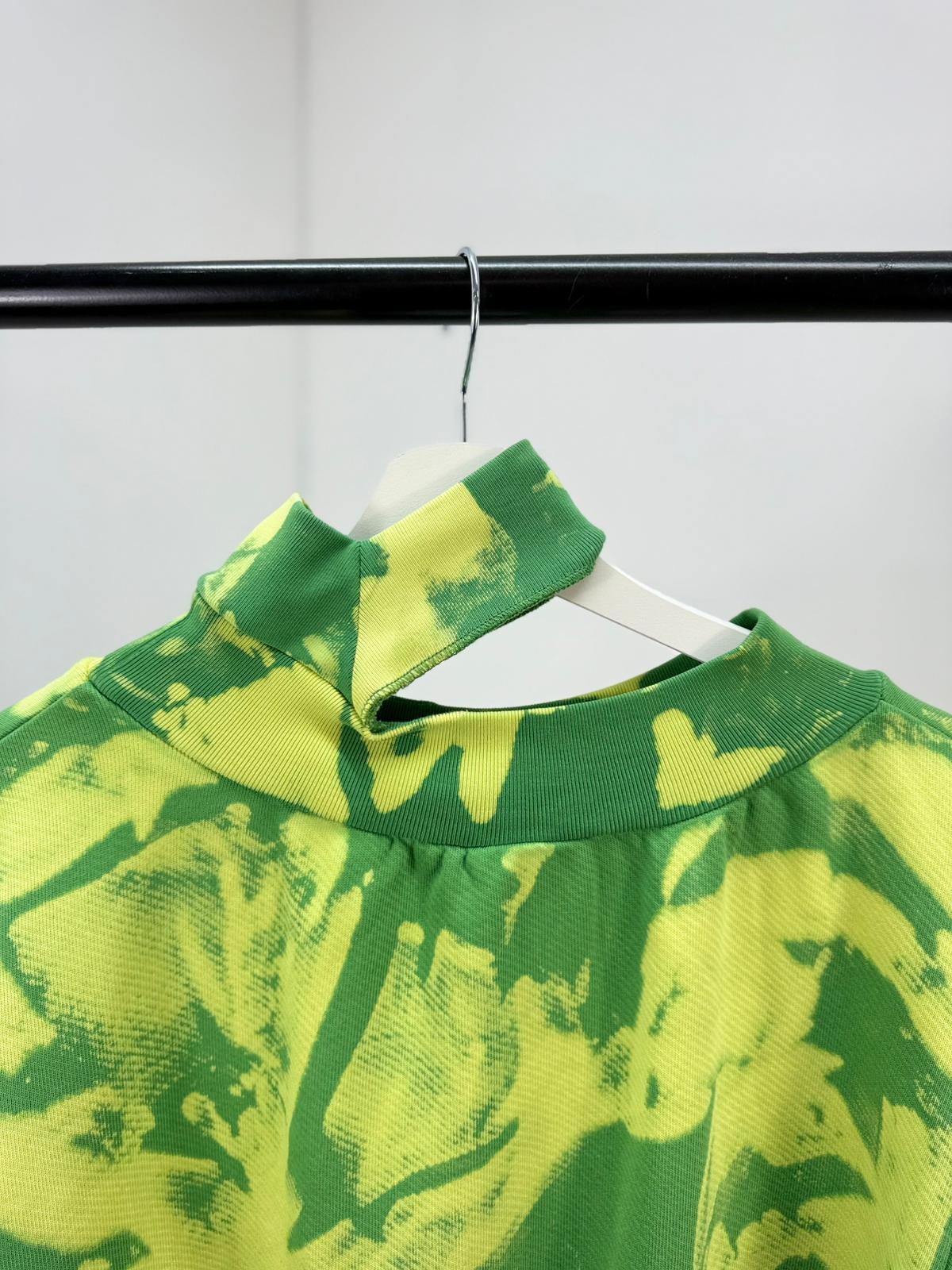 Off-White Green Tie Die Logo Jumper - Small