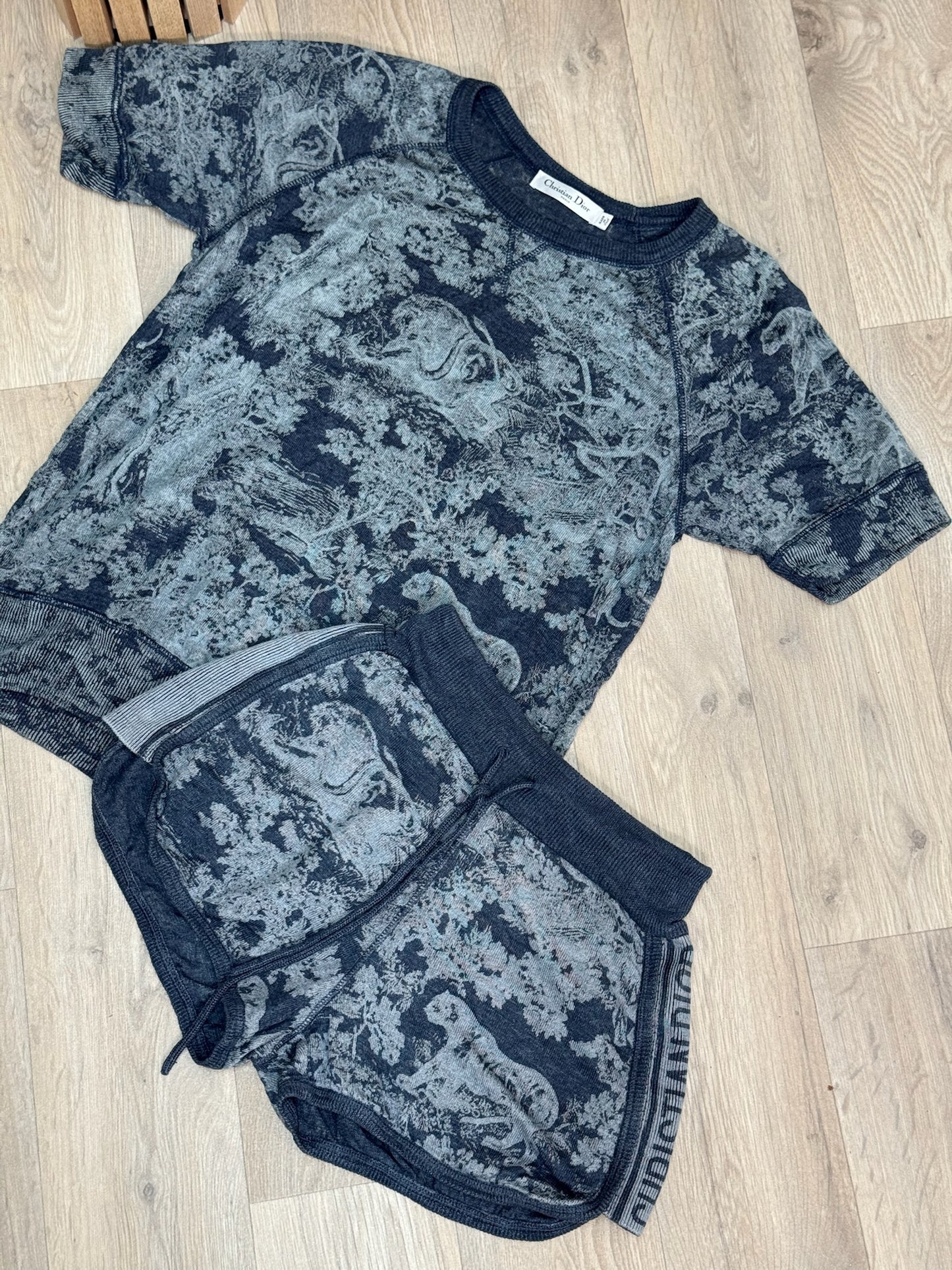 Dior Grey Toile De Jouy Motif Set - UK 8