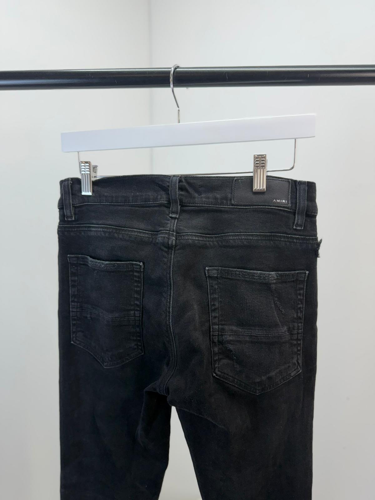 Amiri Black Pink Blue MX1 Ripped Jeans -30
