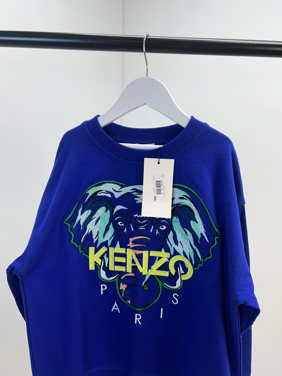 Kids Kenzo Blue Logo Jumper, Brand New In Tag - Age 10